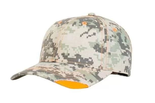 Pacific Headwear 696C Distressed Camo Hook-And-Loop Adjustable Cap