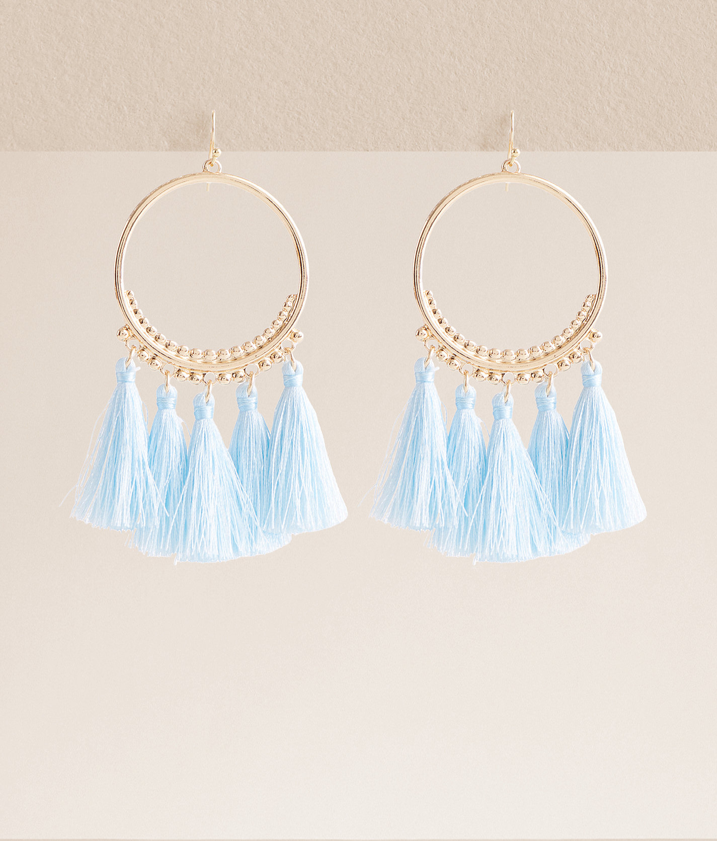 boutique by BKE Tassel Drop Earring - Women's Jewelry in Blue Gold