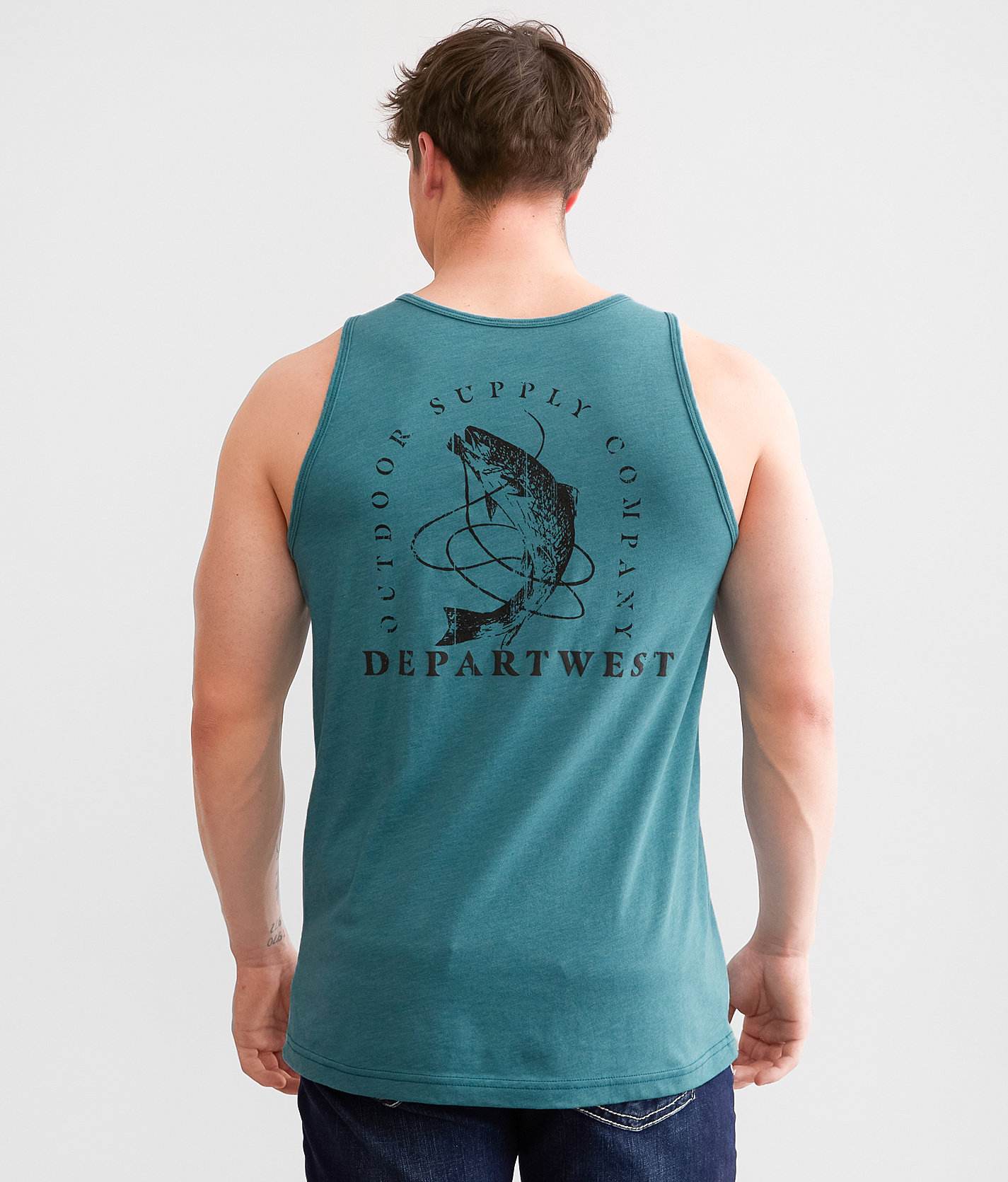 Departwest Hooked Tank Top - Men's Tank Tops in Canton Blue