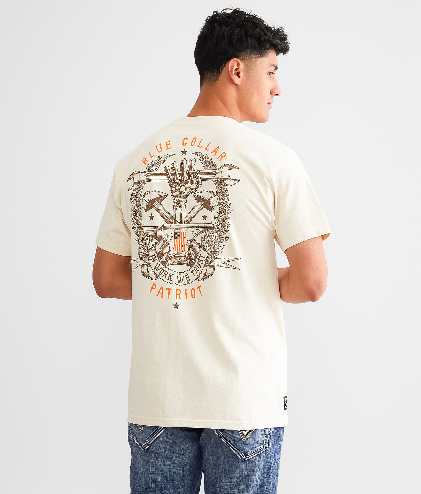 Howitzer Blue Collar Unite T-Shirt - Men's T-Shirts in Cream