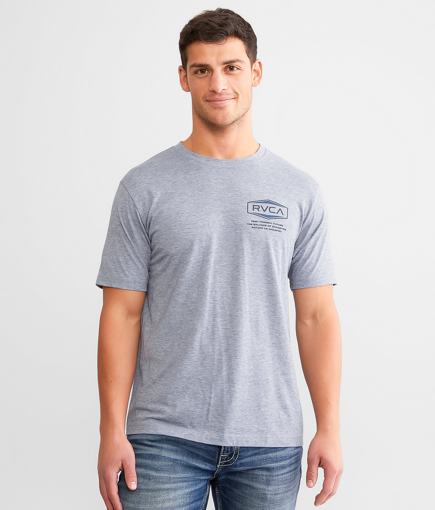 RVCA Chevron Sport T-Shirt - Men's T-Shirts in Black Heather Sport