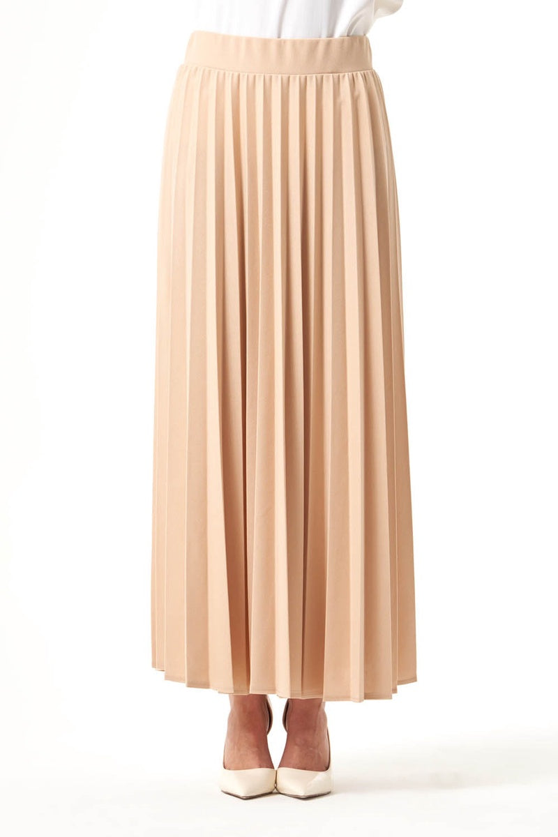 Beiege Waisted Pleated Midi Skirt - Skirt