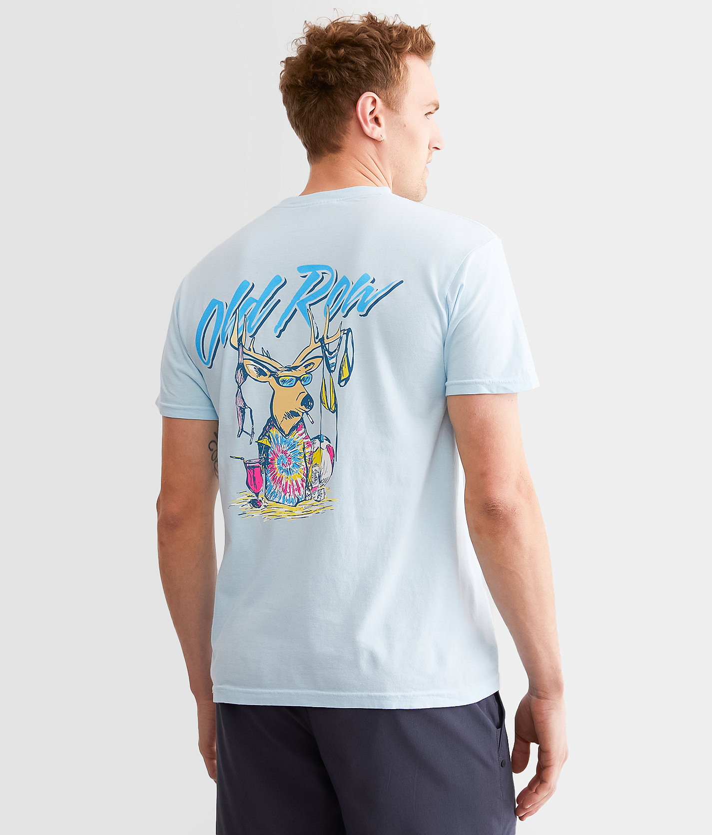 Old Row Beach Party Buck T-Shirt - Men's T-Shirts in Chambray