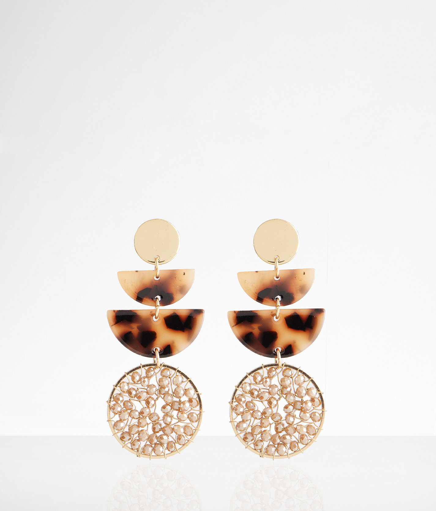 boutique by BKE Resin Tiered Earring - Women's Jewelry in Gold Multi