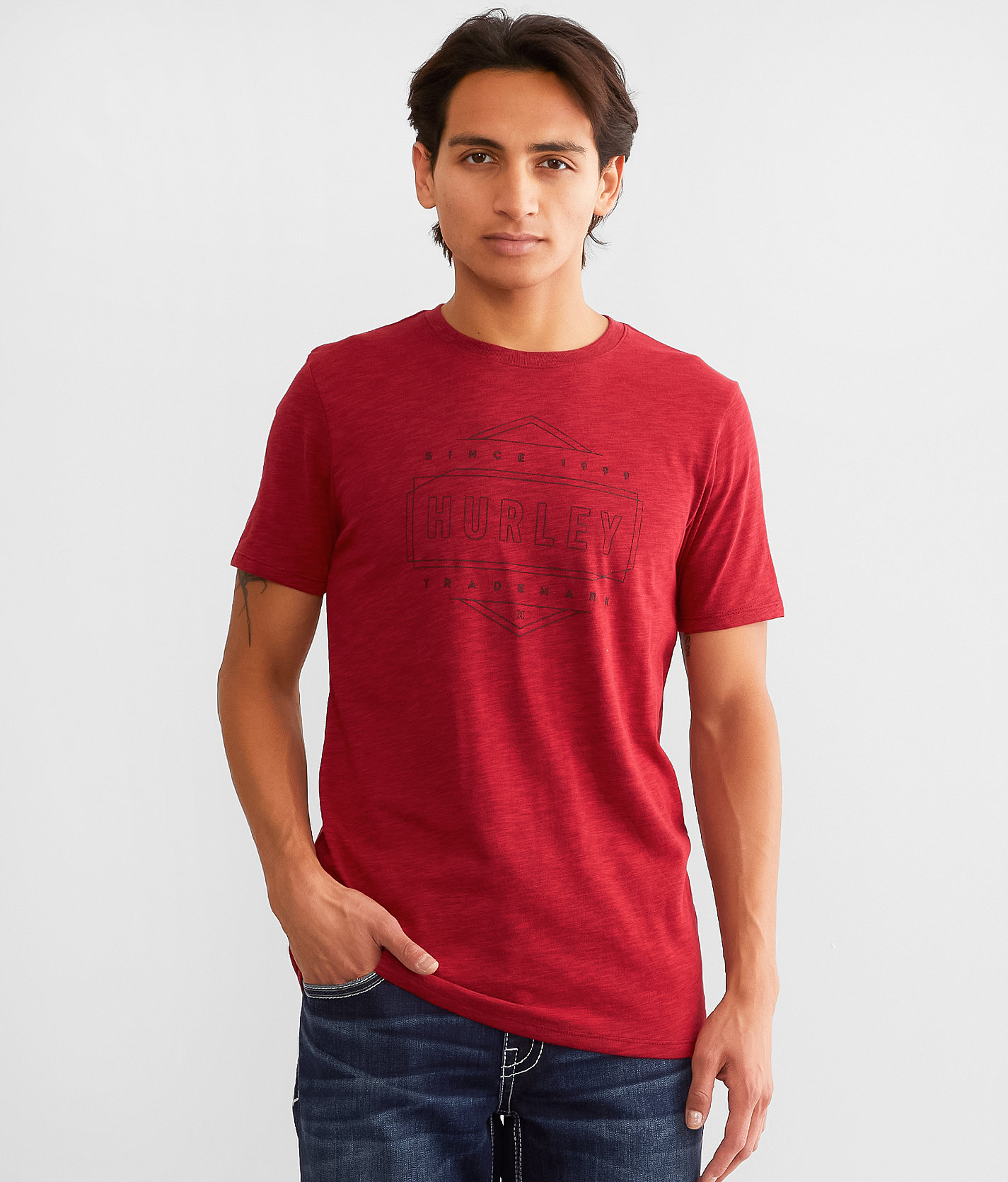 Hurley Sections T-Shirt - Men's T-Shirts in Red Black