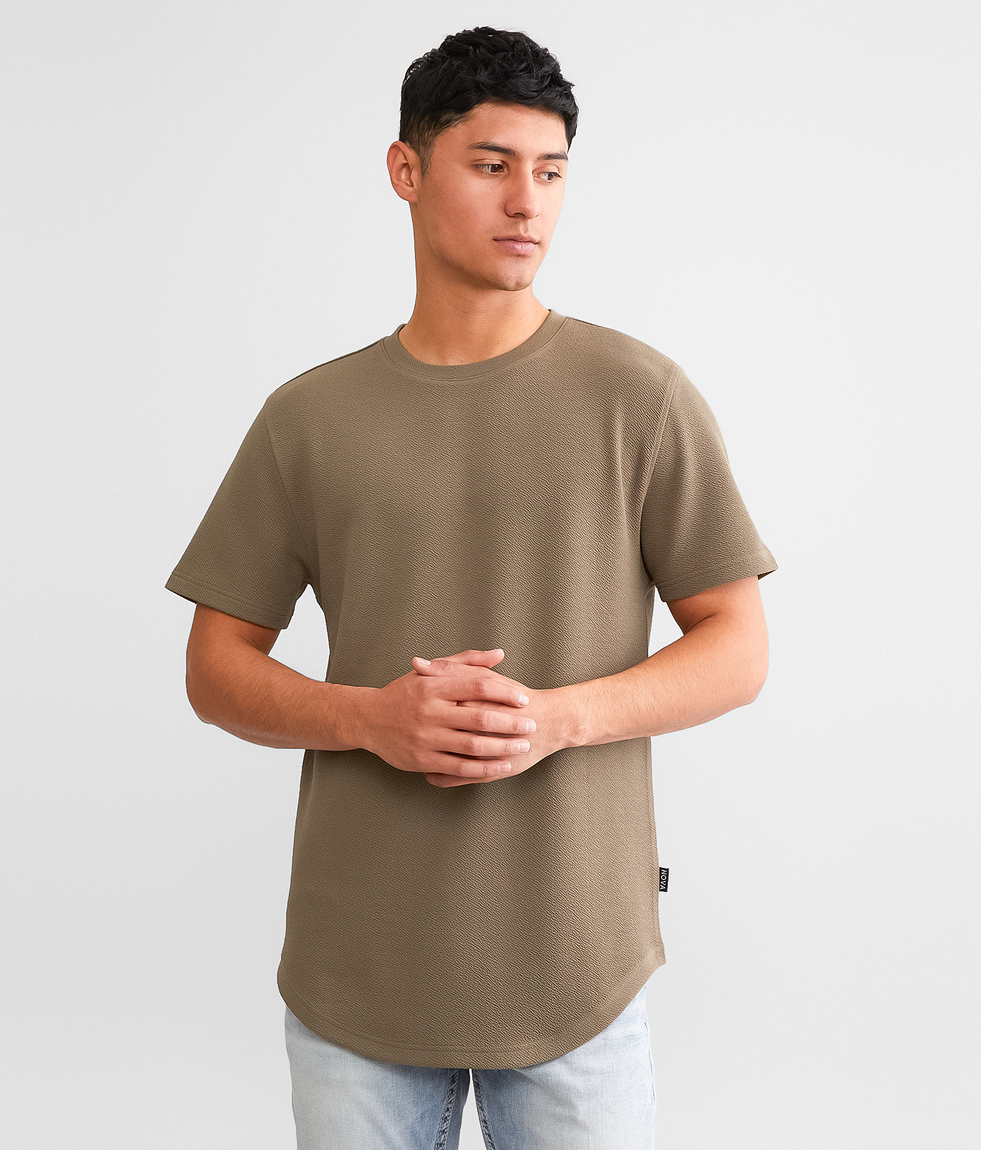 Nova Industries Textured T-Shirt - Men's T-Shirts in Brown
