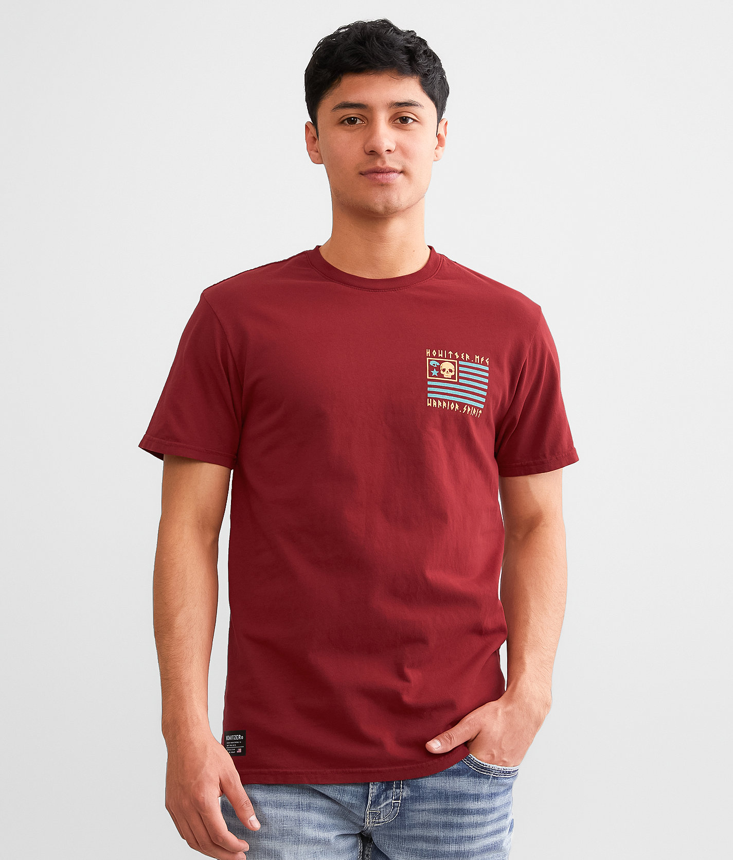 Howitzer Crow Warrior T-Shirt - Men's T-Shirts in Rosewood