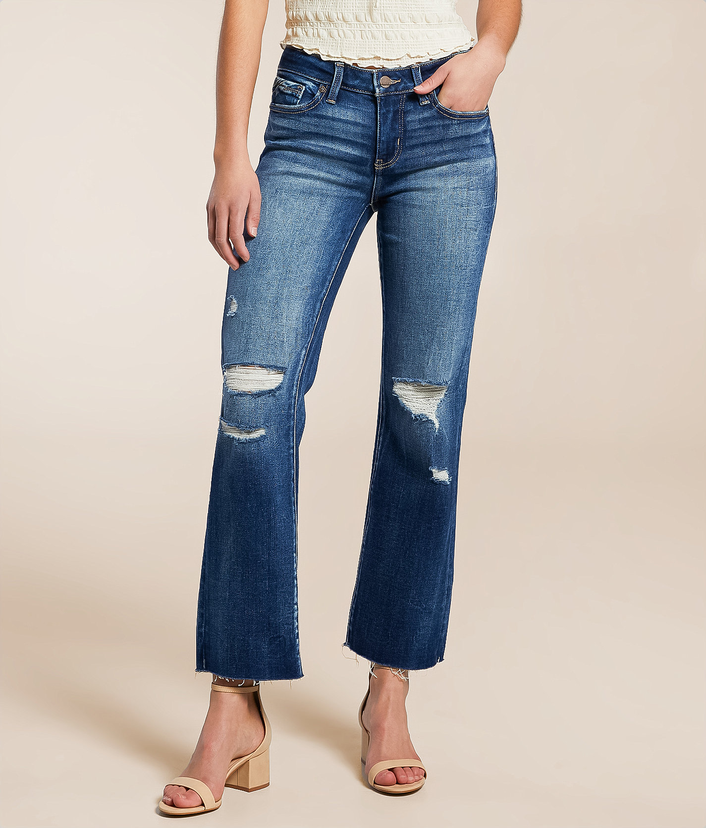 Buckle Black Fit No. 53 Cropped Straight Stretch Jean - Women's Jeans in Gatlin