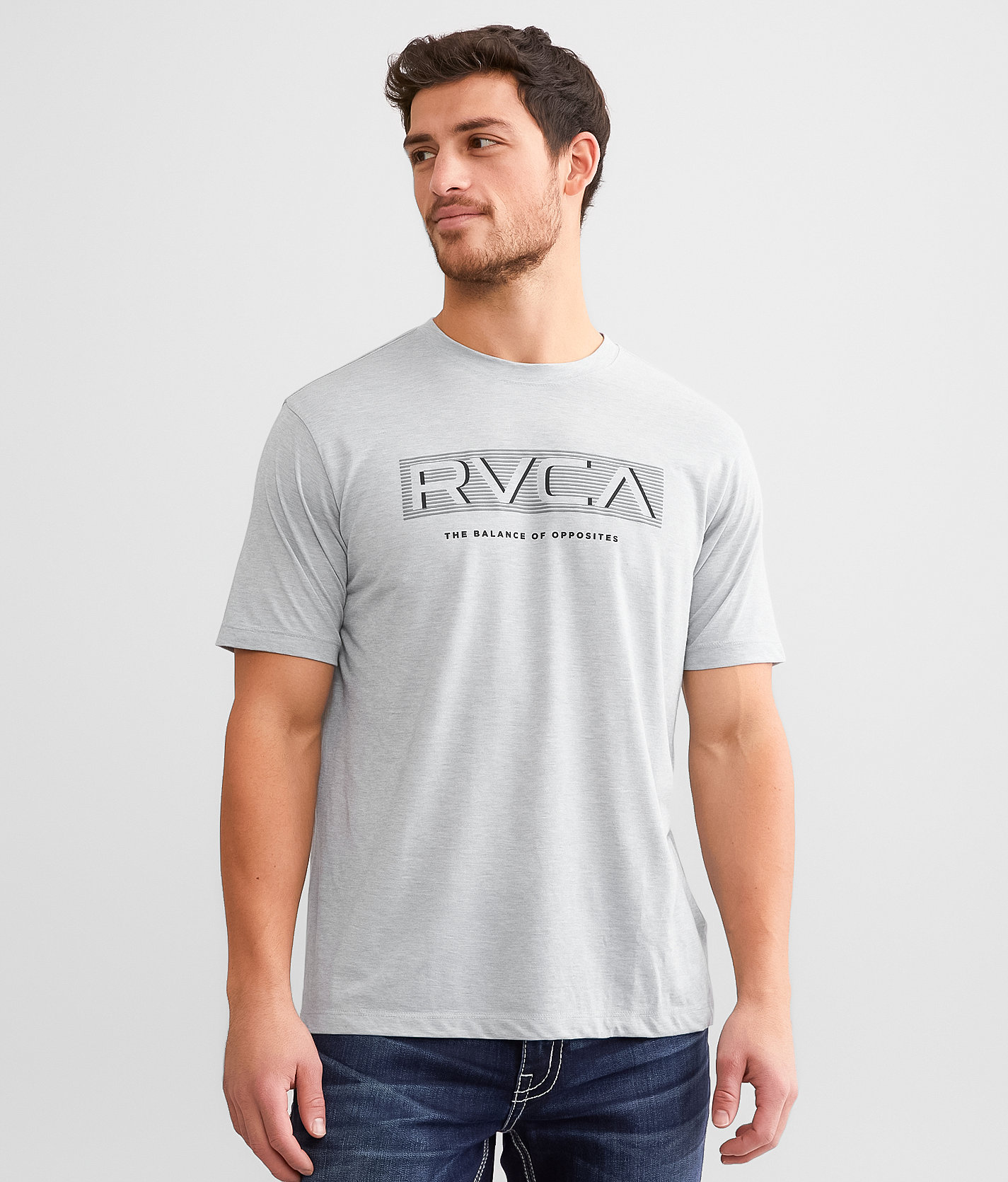 RVCA Sprints Sport T-Shirt - Men's T-Shirts in Charcoal Heather Sport