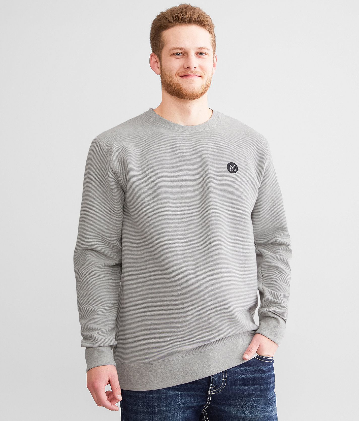 Maven Co-op Ribbed Pullover - Men's Sweatshirts in Grey Heather