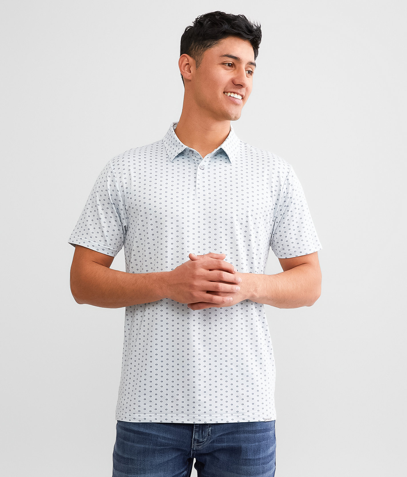 J.B. Holt Sprier Performance Polo - Men's Polos in Illusion Blue