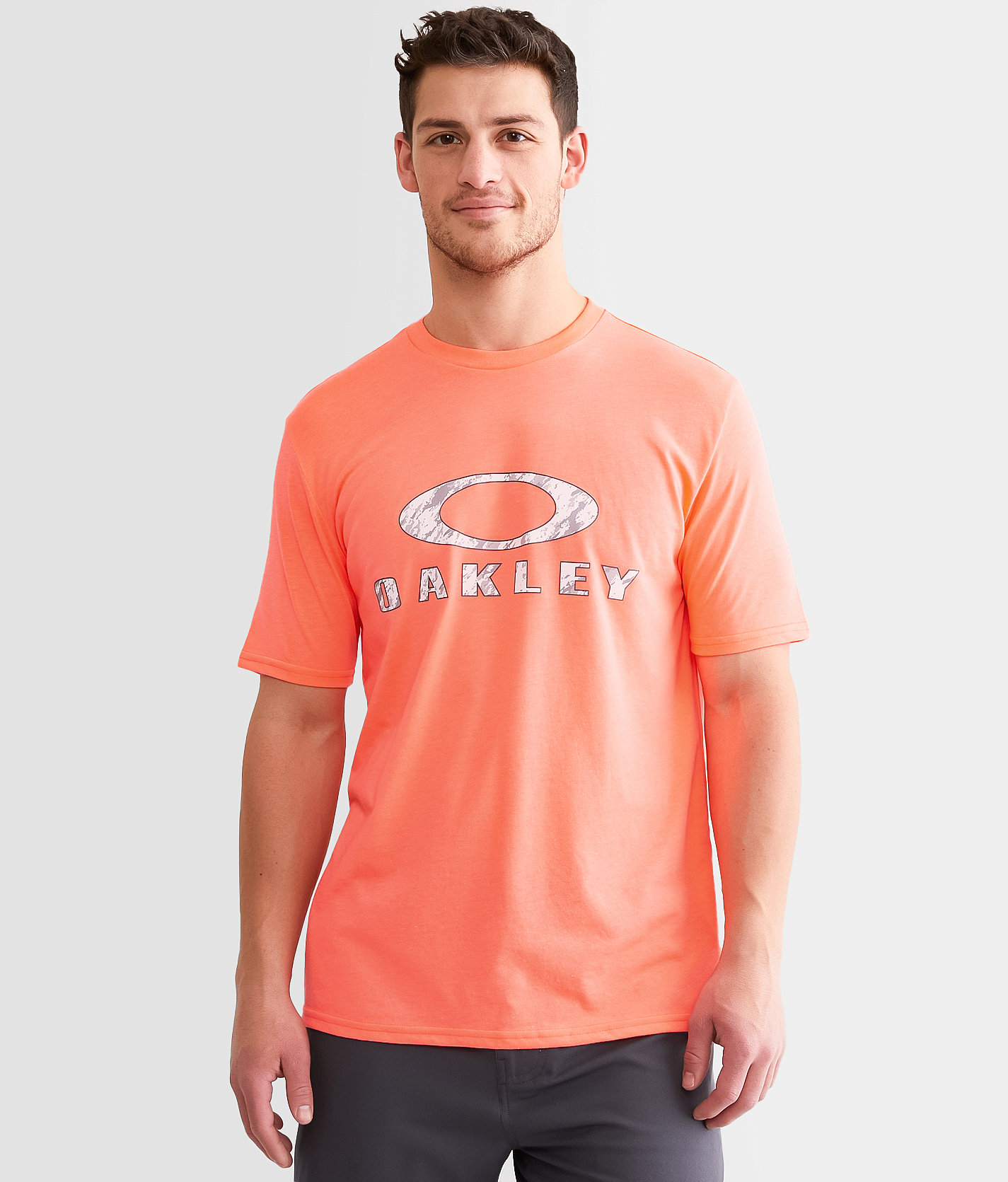 Oakley O Bark O Hydrolix™ T-Shirt - Men's T-Shirts in Coral Glow Light Heather