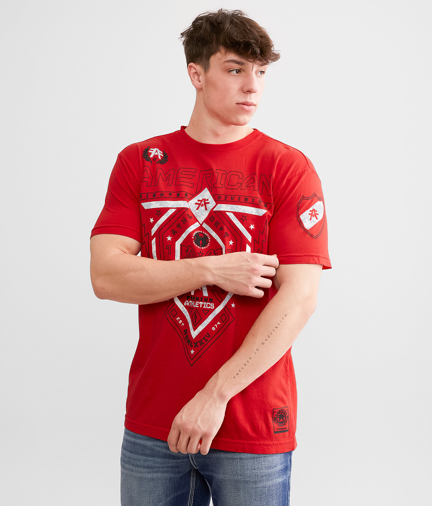 American Fighter Fairbanks T-Shirt - Men's T-Shirts in Red