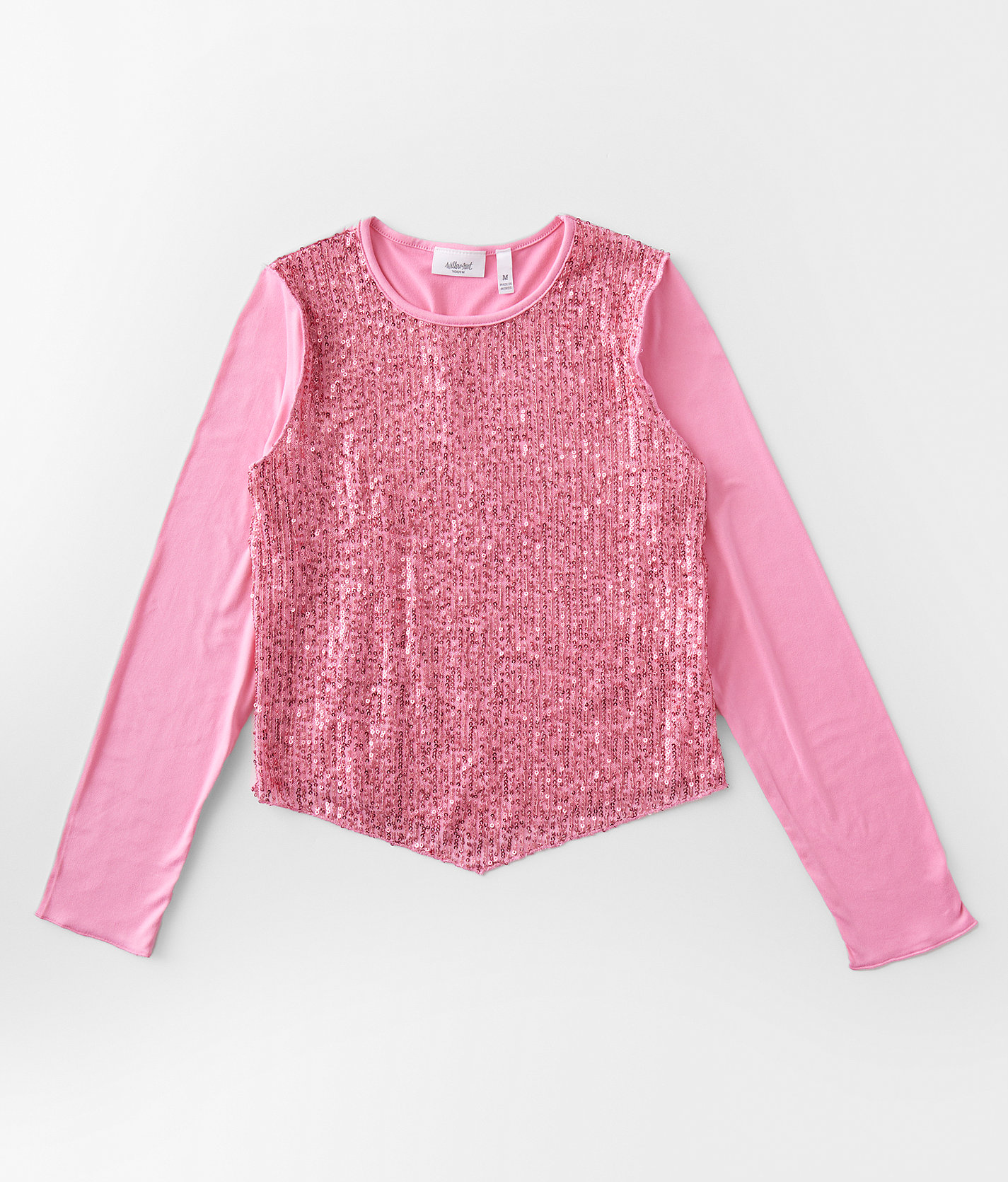 Girls - Willow & Root Sequin Mesh Top - Girl's Shirts & Blouses in Pink
