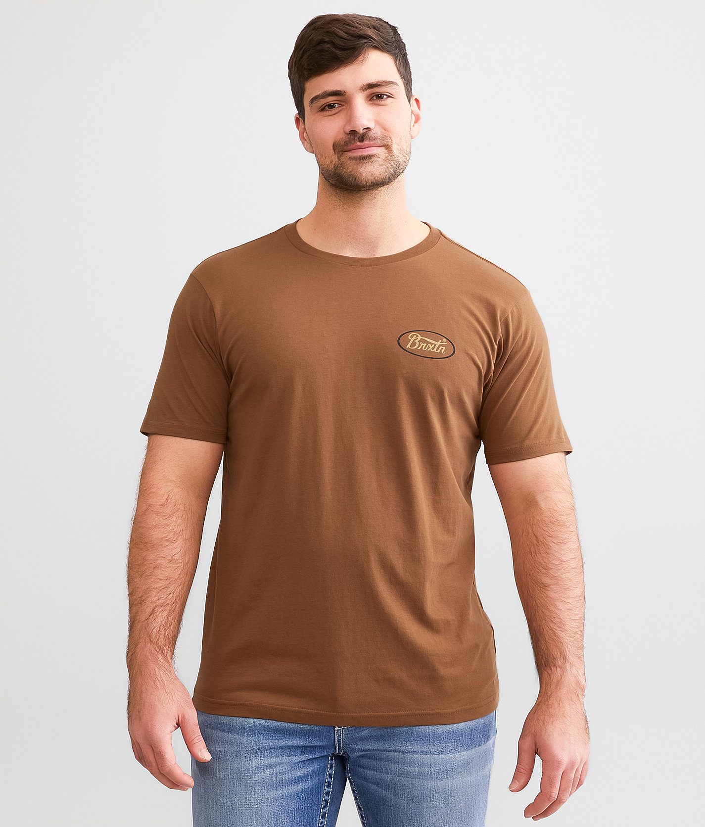 Brixton Parsons T-Shirt - Men's T-Shirts in Bison Antelope Washed Bla