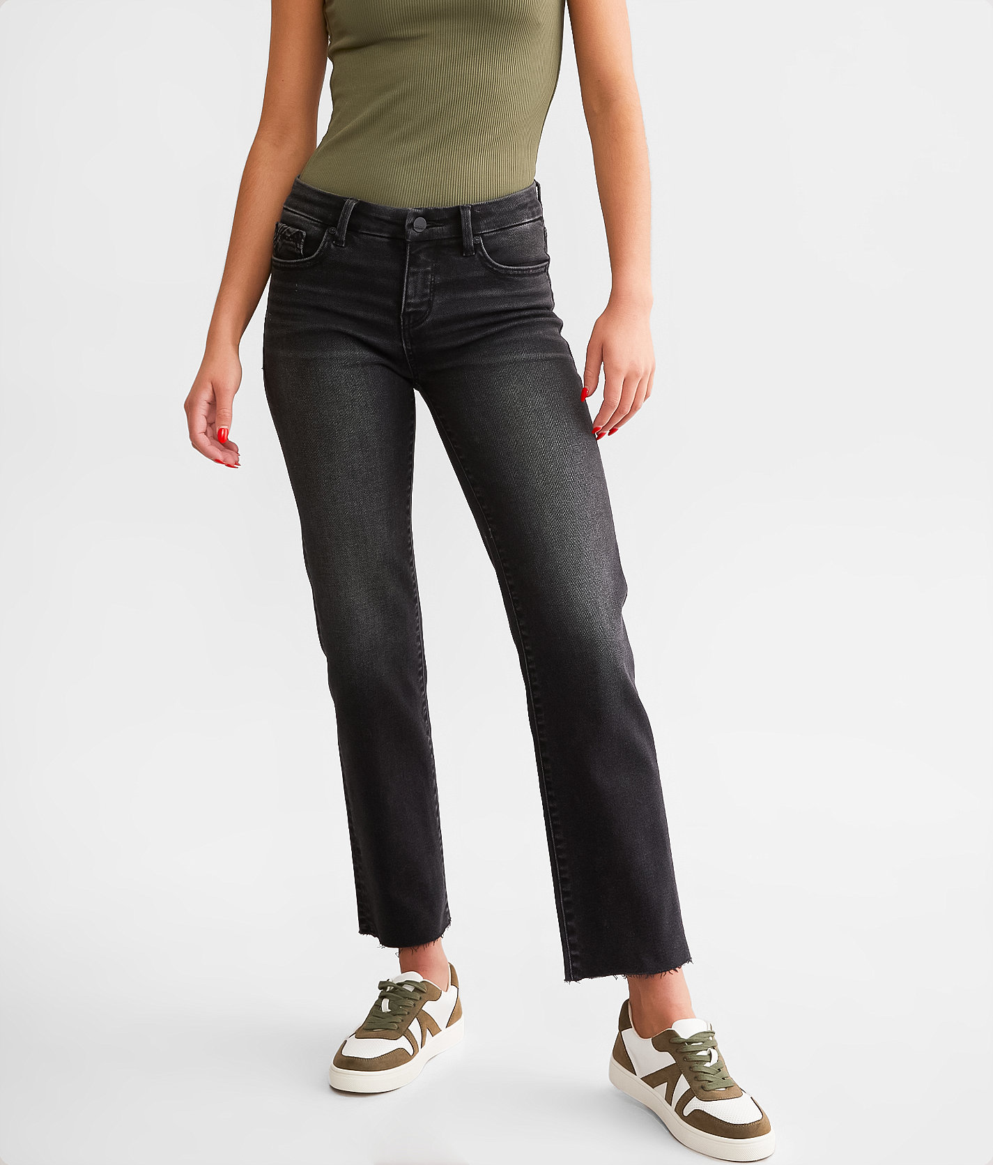 Buckle Black Fit No. 53 Cropped Straight Stretch Jean - Women's Jeans in Islamorada 8