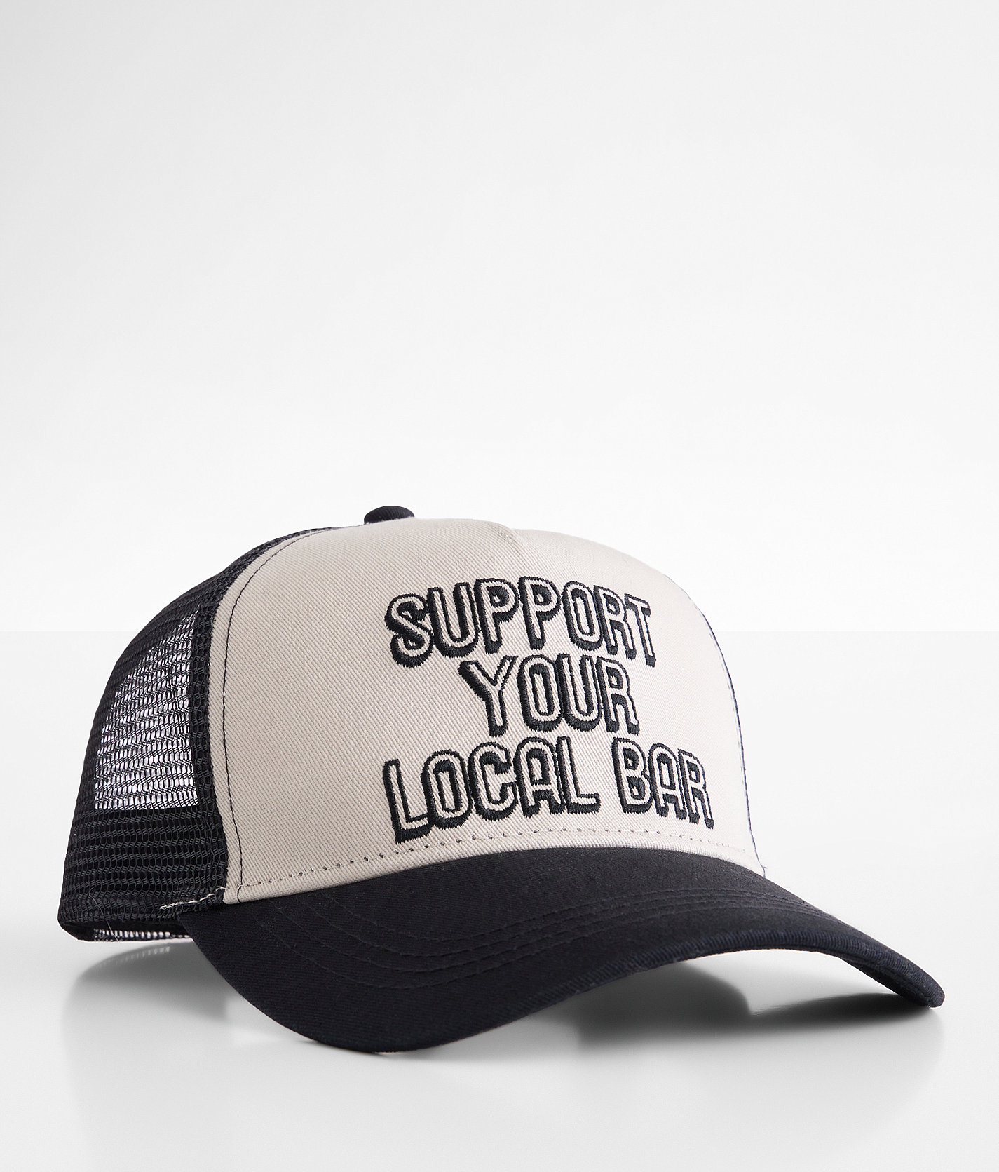 David & Young Support Your Local Bar Trucker Hat - Women's Hats in Black