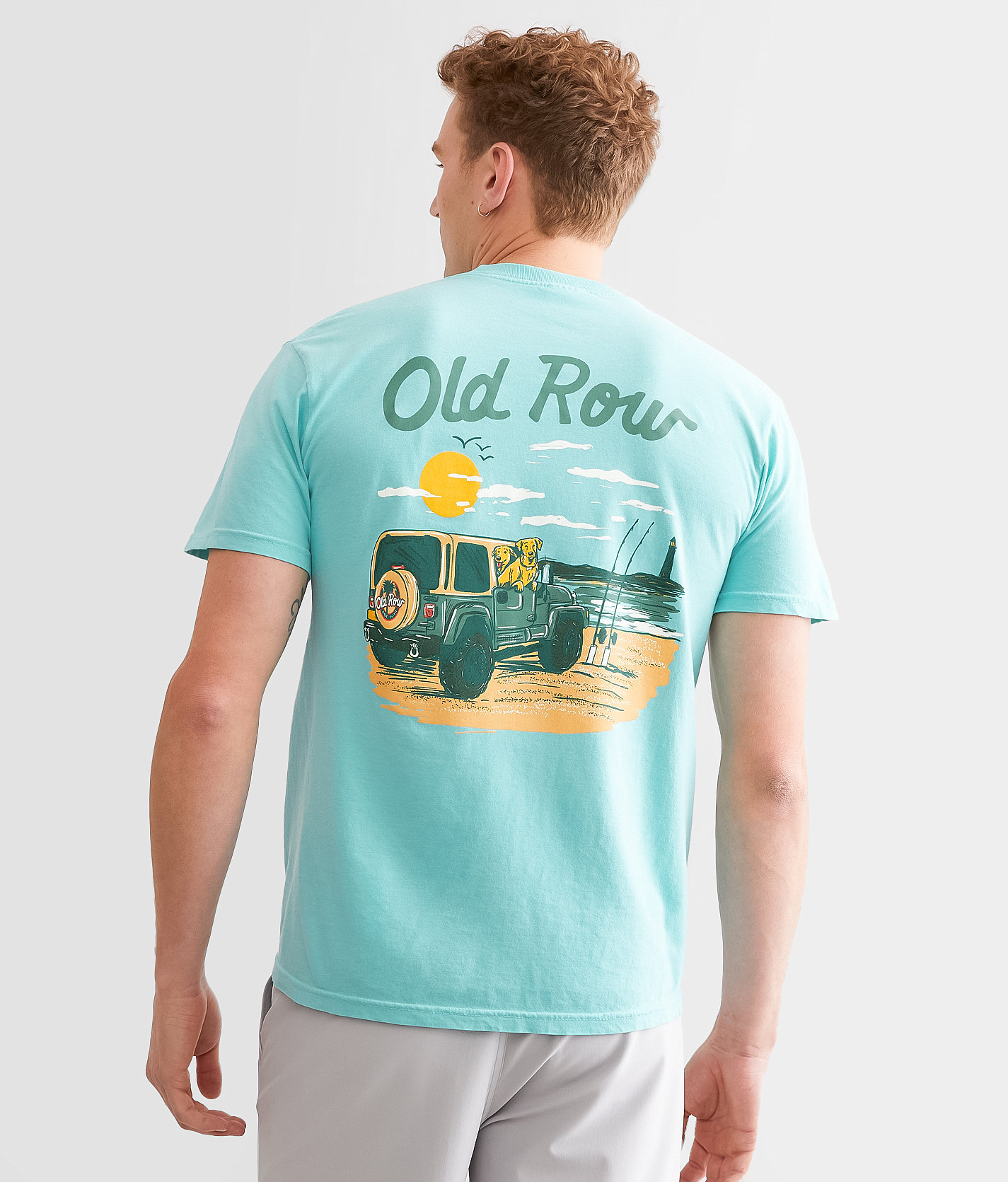 Old Row Good Boys Club Jeep Dogs Fishing T-Shirt - Men's T-Shirts in Chalky Mint