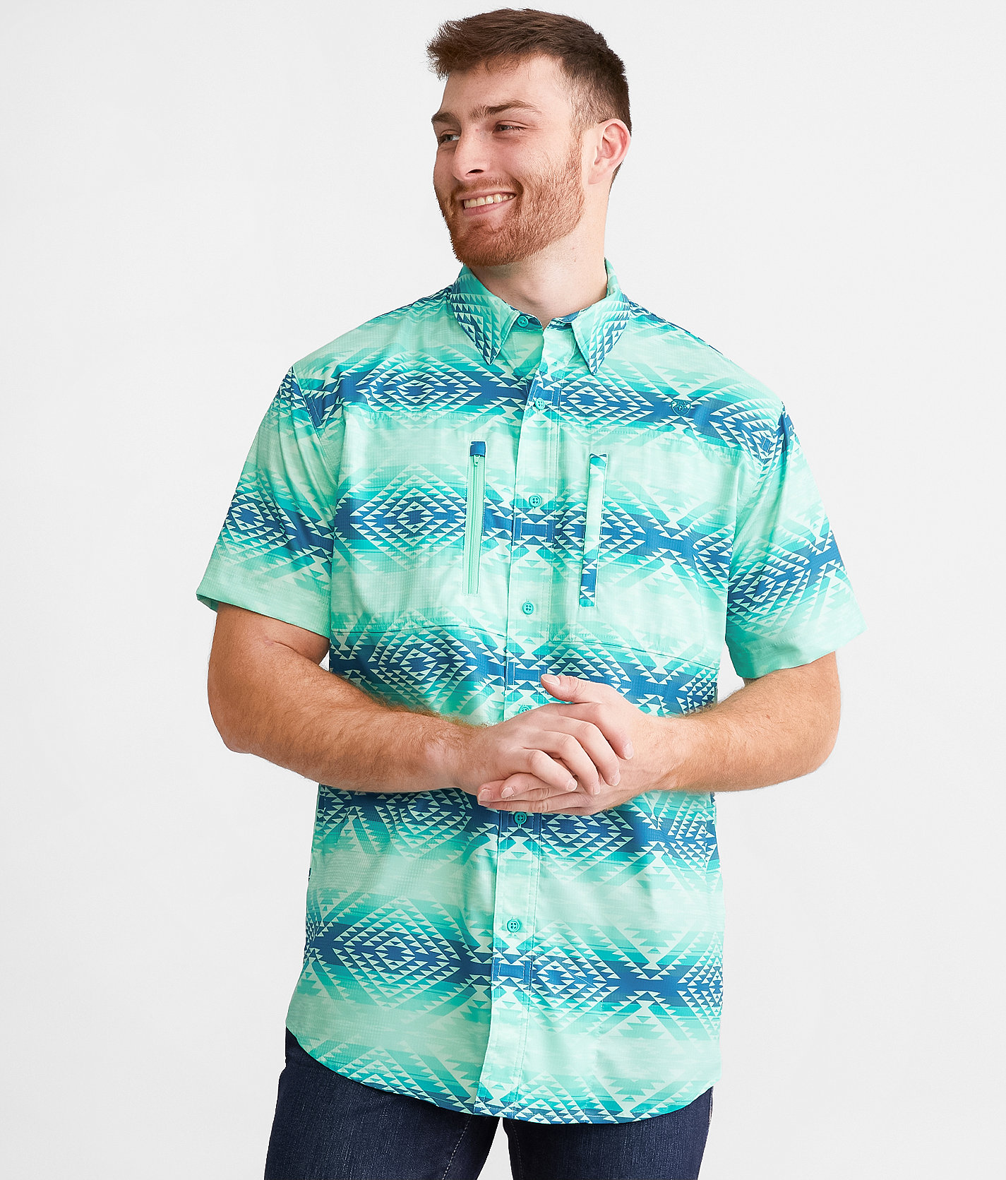 Ariat VentTEK™ Western Shirt - Men's Shirts in Bleached Aqua