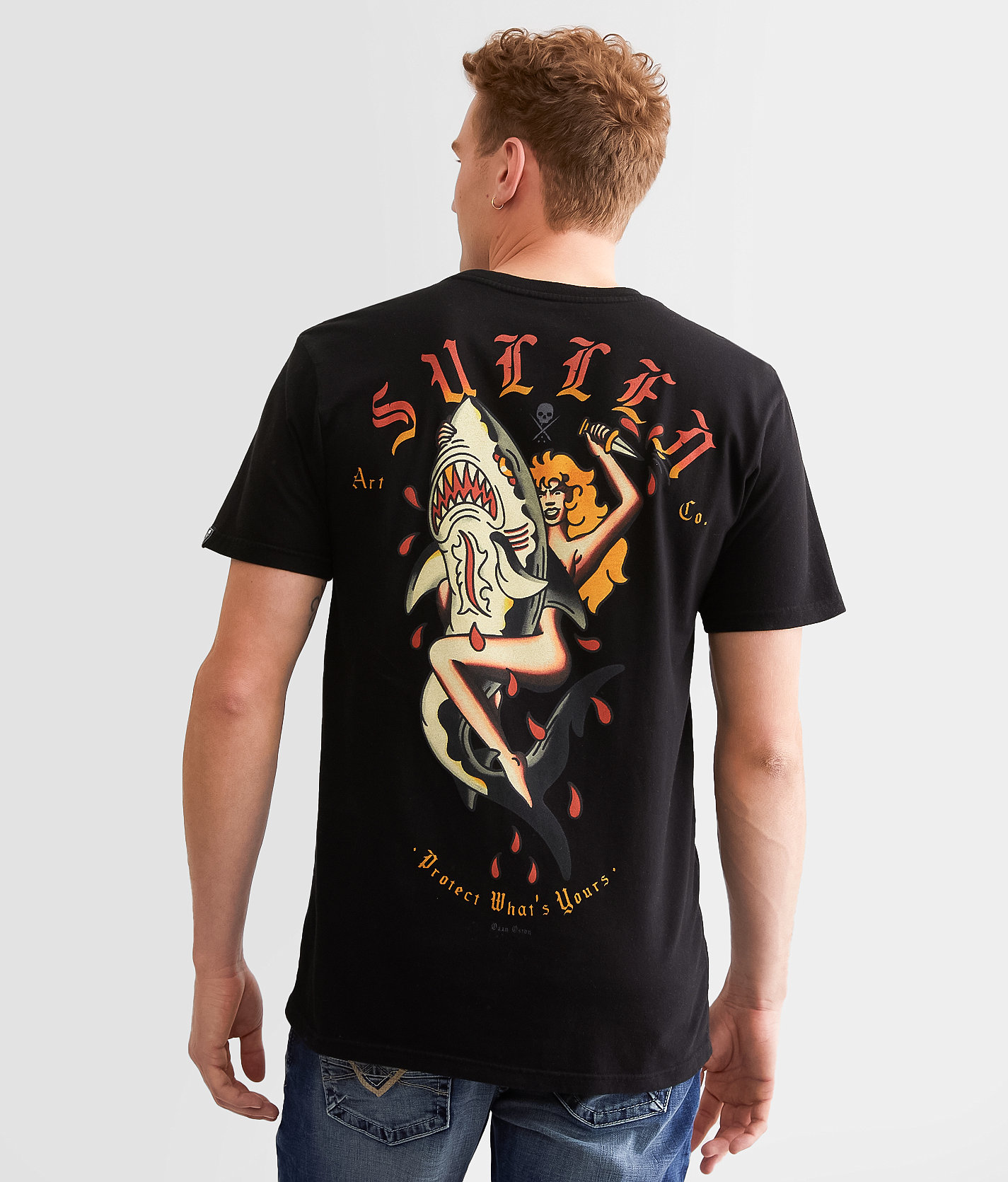Sullen Open Water T-Shirt - Men's T-Shirts in Jet Black