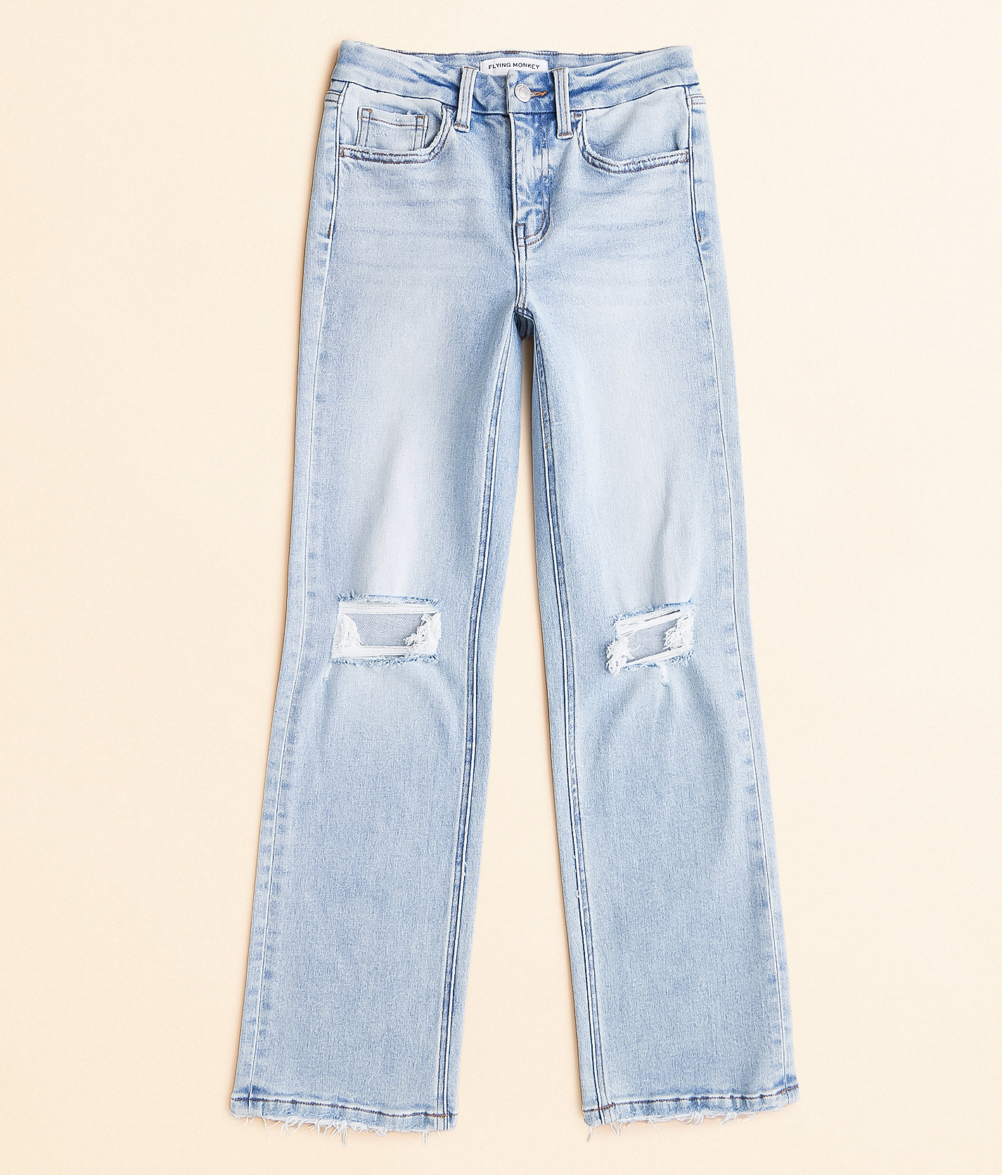 Girls - Flying Monkey High Rise Wide Leg Stretch Jean - Girl's Jeans in Aspirant