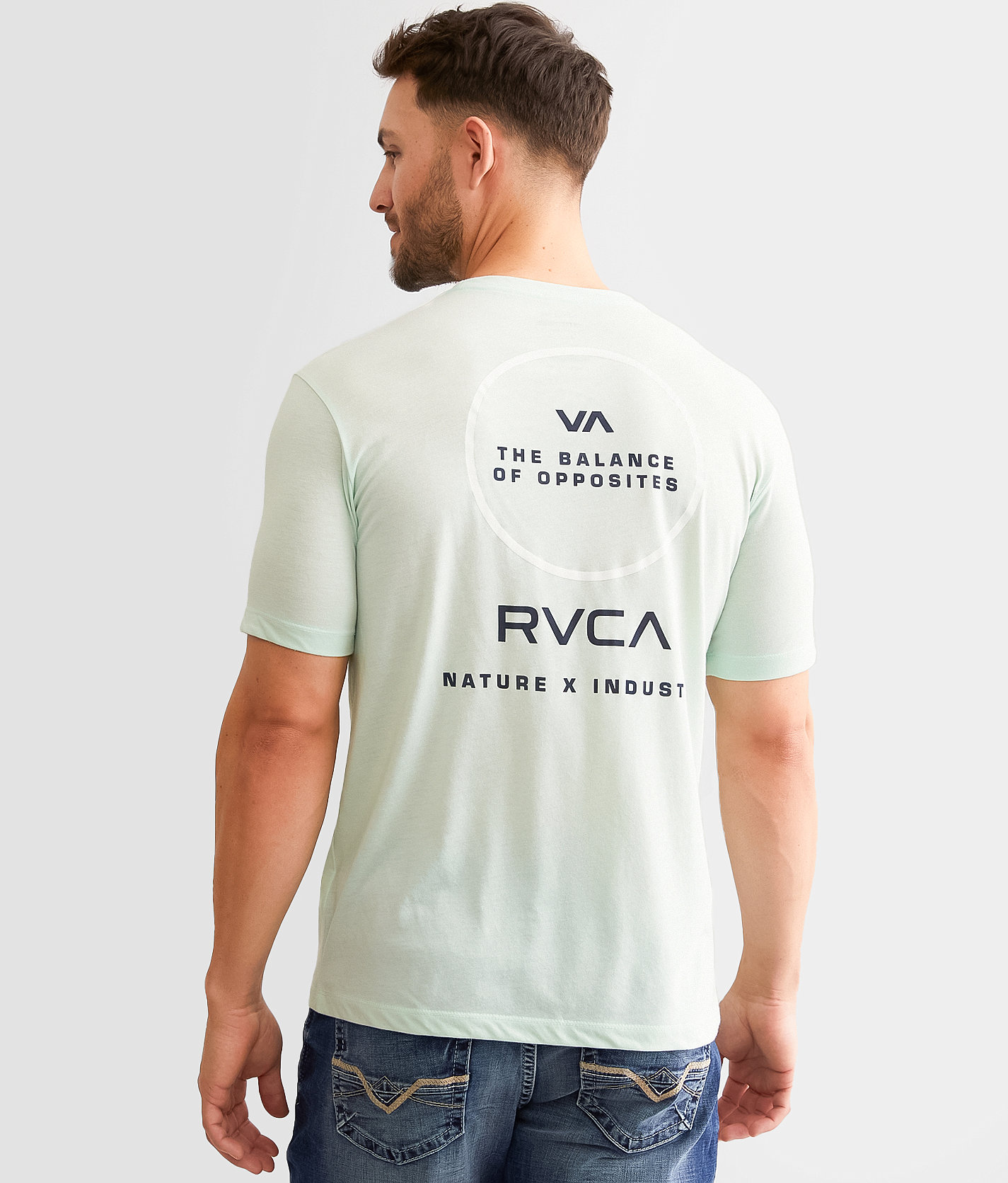 RVCA Air Circle Sport T-Shirt - Men's T-Shirts in Sea Spray