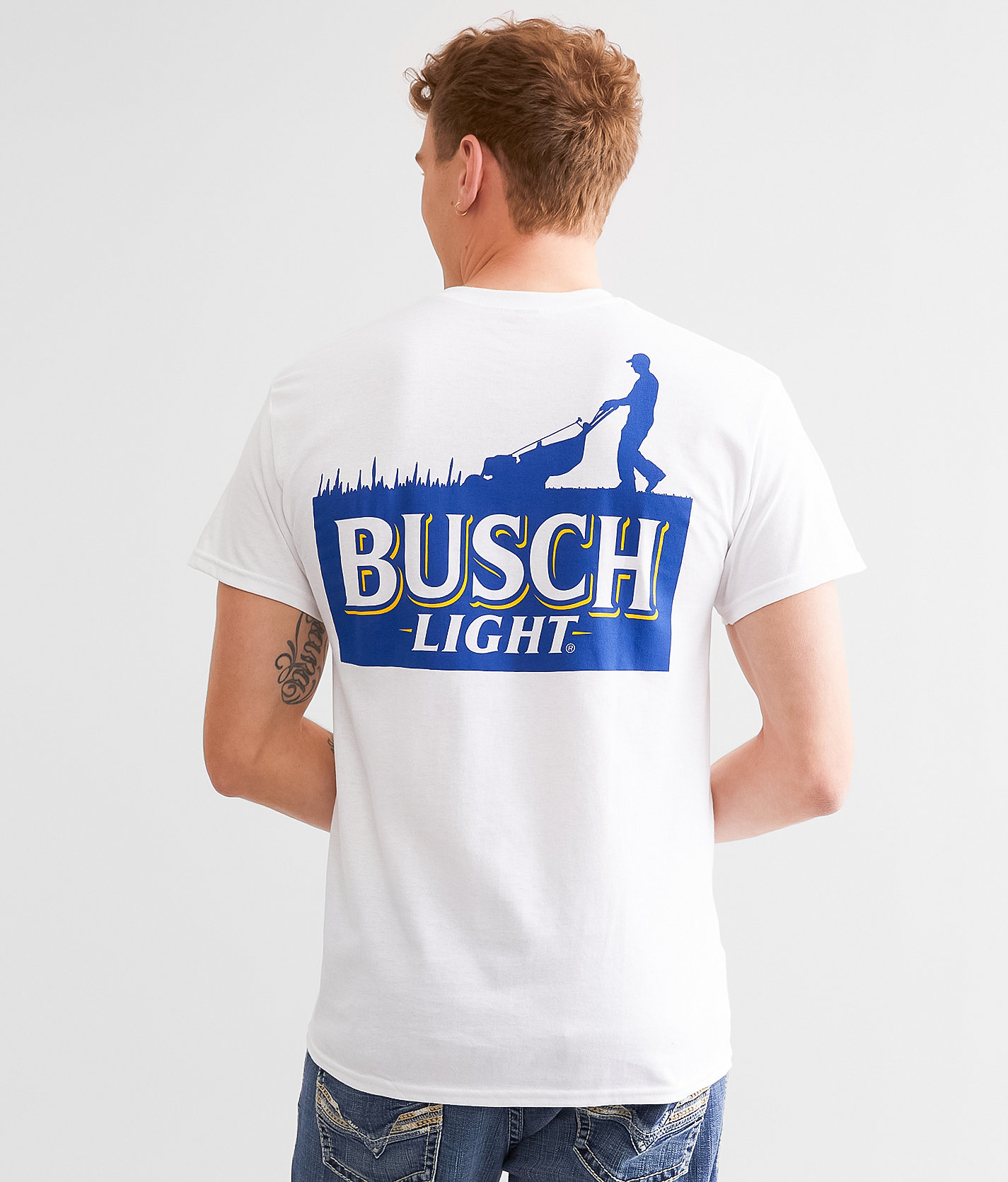 Brew City Busch Light® Push Mower T-Shirt - Men's T-Shirts in White