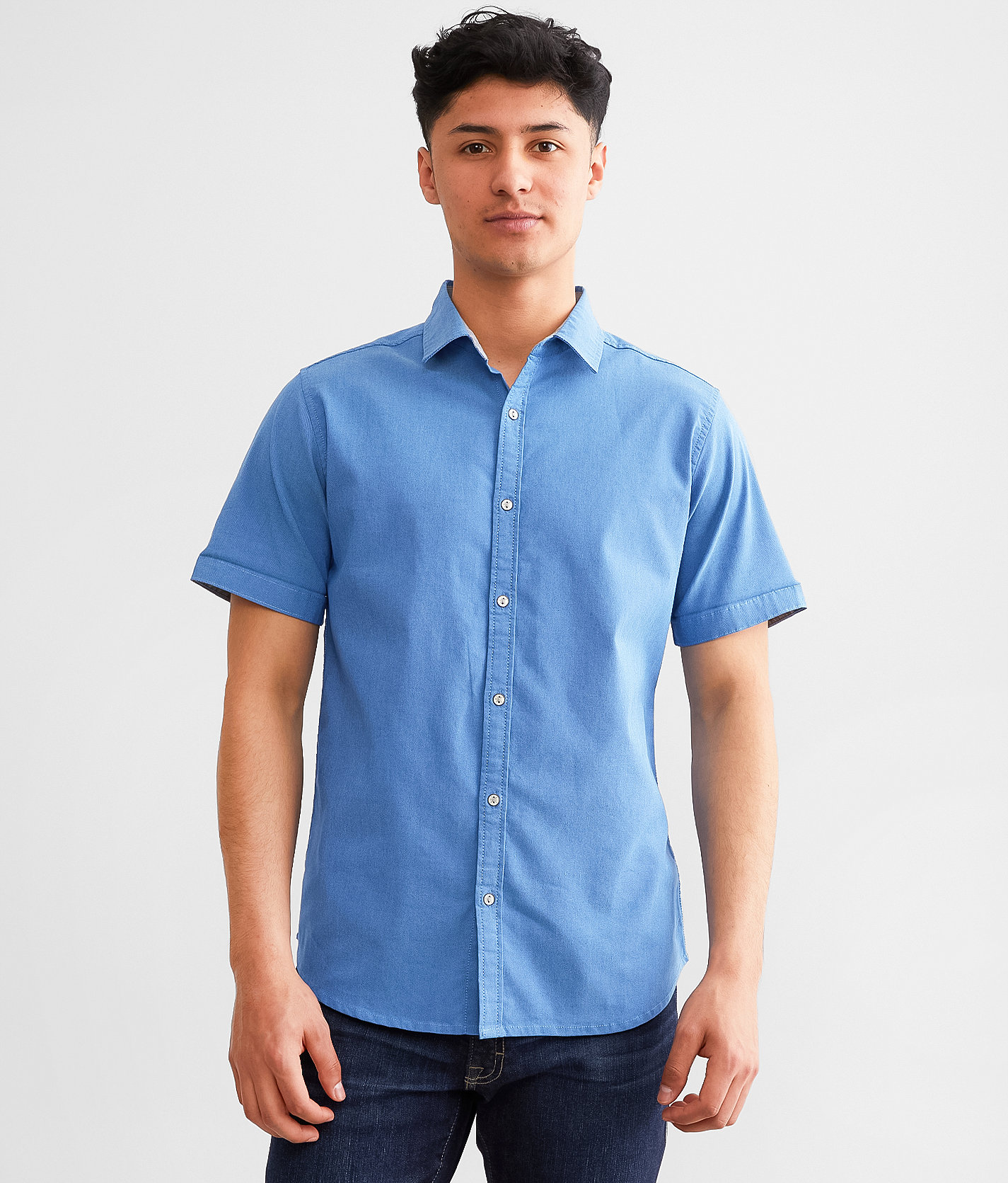 Departwest Oxford Stretch Shirt - Men's Shirts in Blue