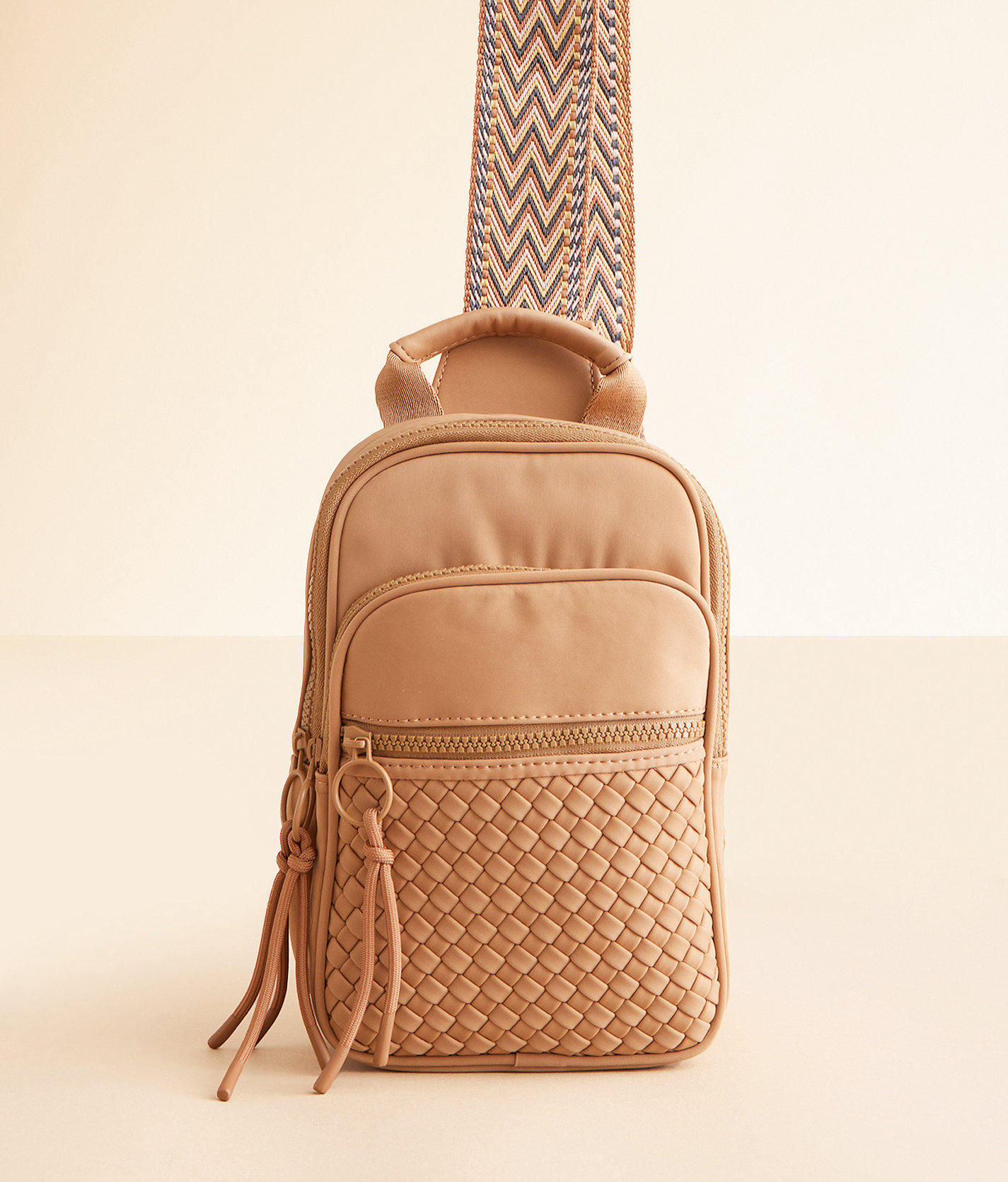 Antik Kraft Weaved Crossbody Sling - Women's Bags & Wallets in Tan