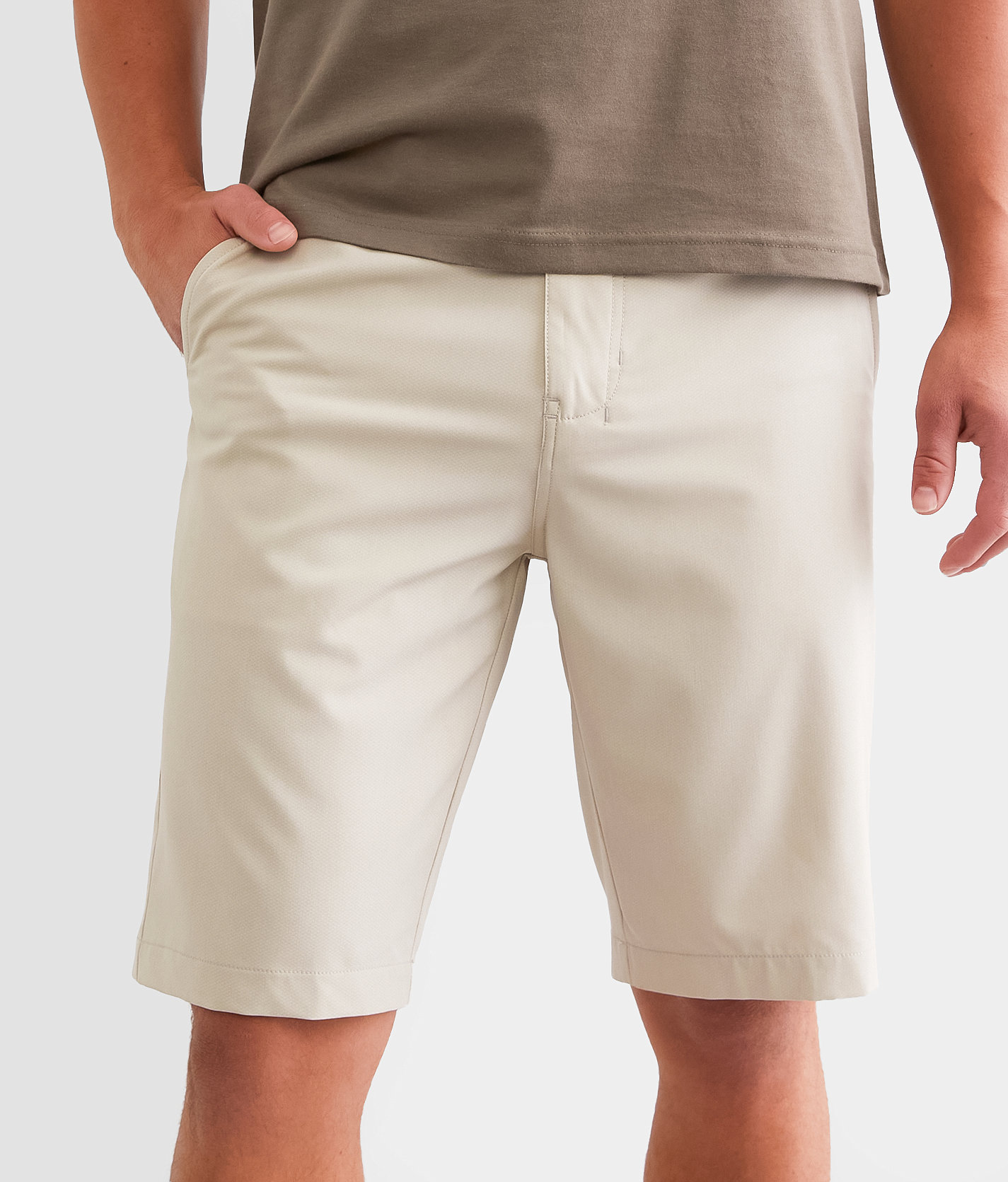 BKE Slter Hybrid Stretch Walkshort - Men's Shorts in Silver Cloud