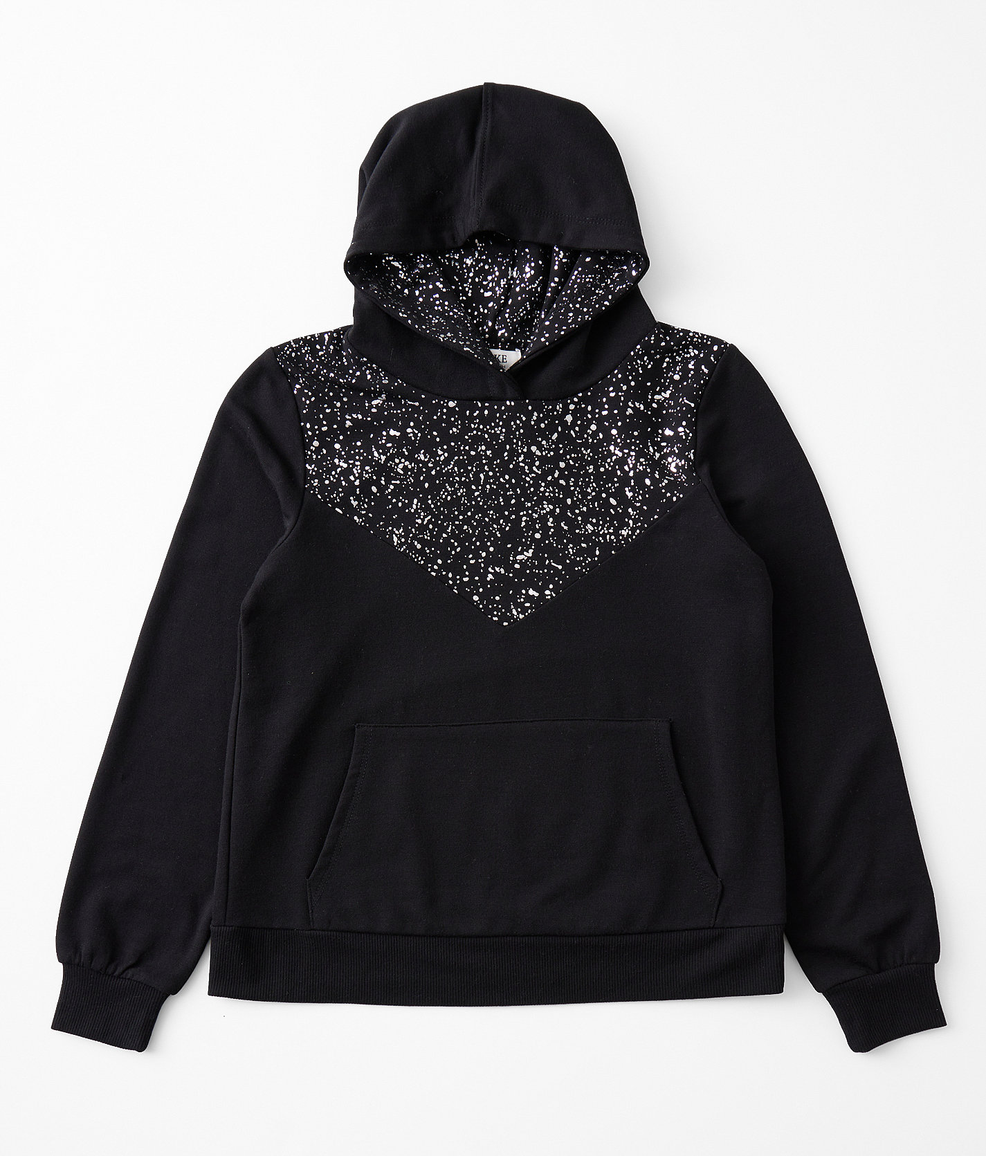 Girls - BKE Foil Splatter Hoodie - Girl's Sweatshirts in Black