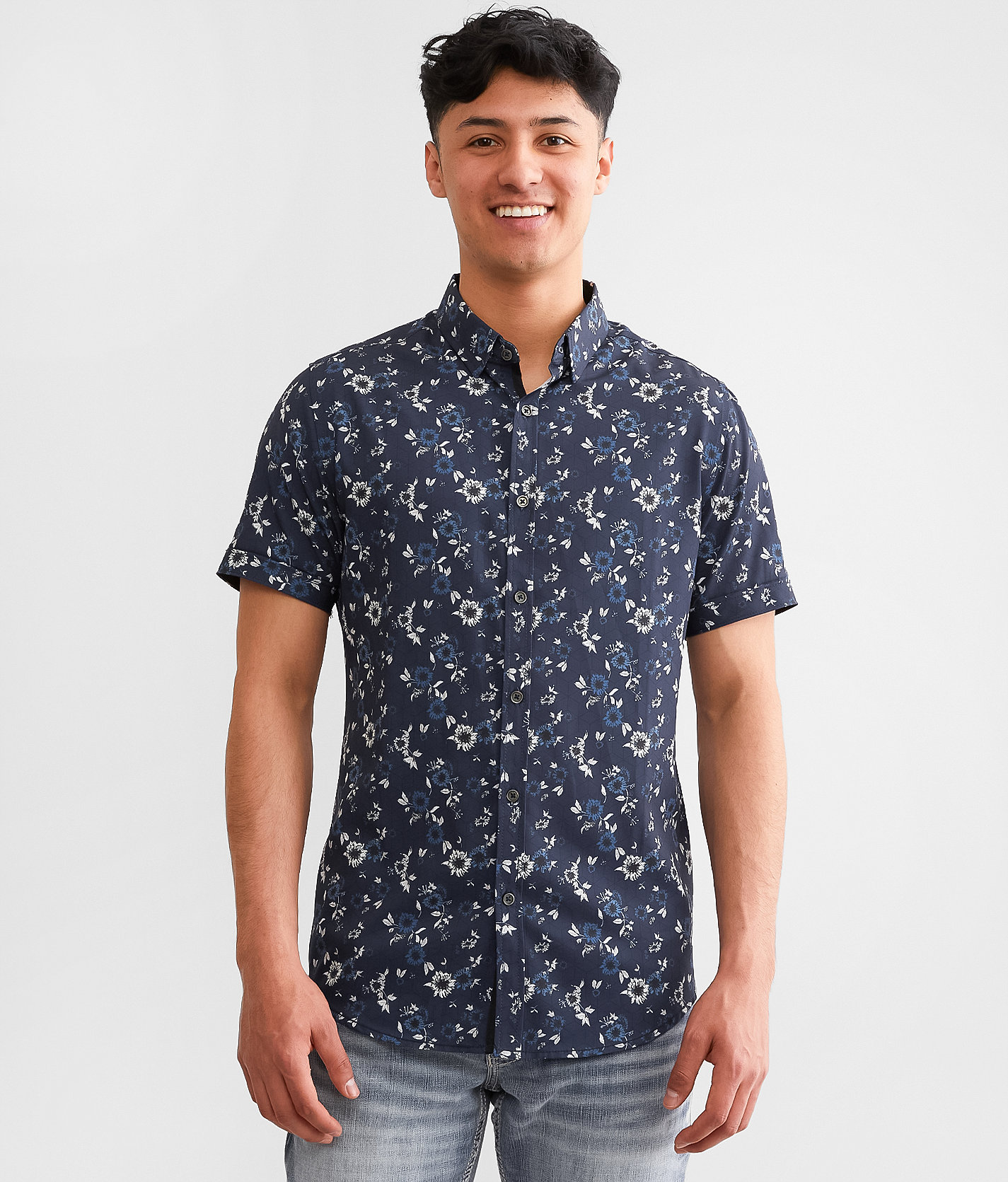 J.B. Holt Tailored Performance Stretch Shirt - Men's Shirts in Navy