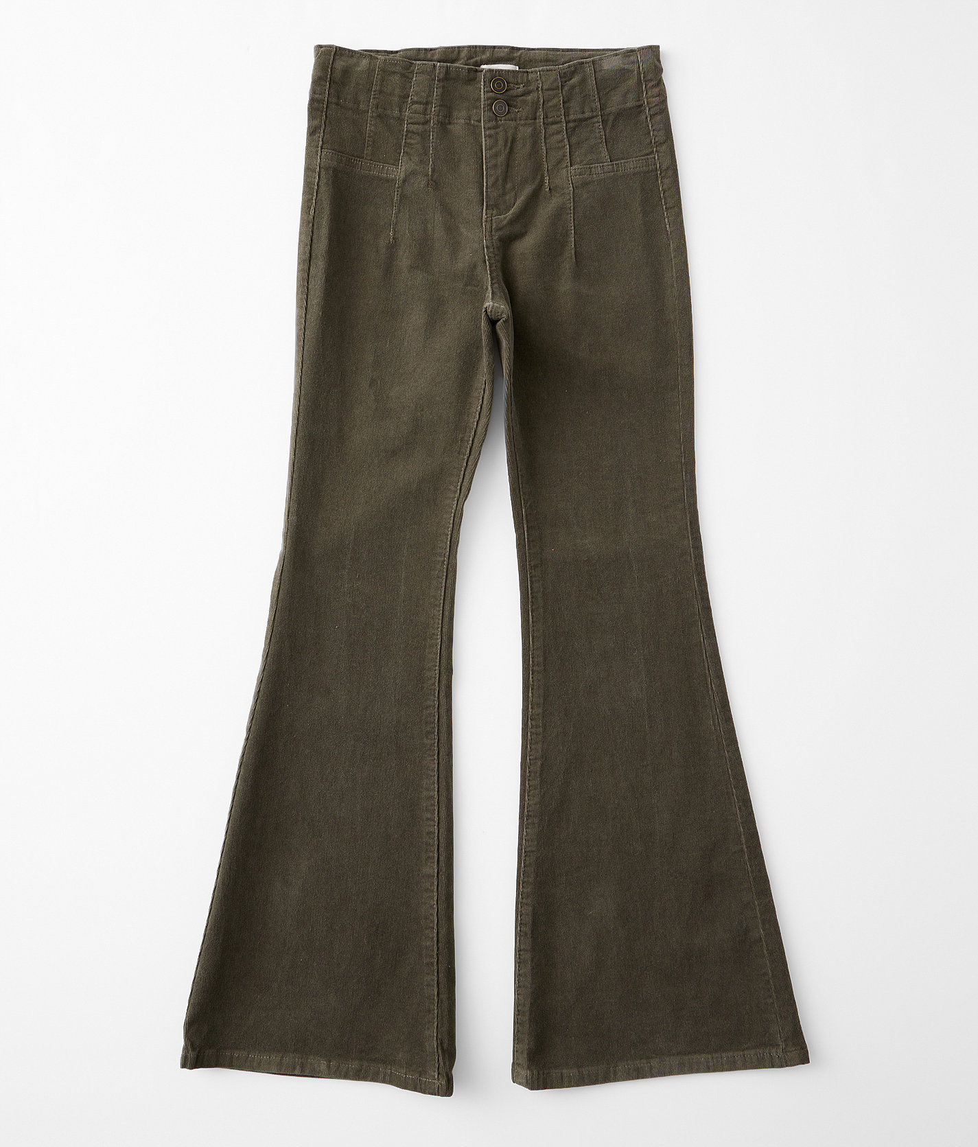 Girls - Modish Rebel Corduroy High Rise Flare Pant - Girl's Pants in Olive