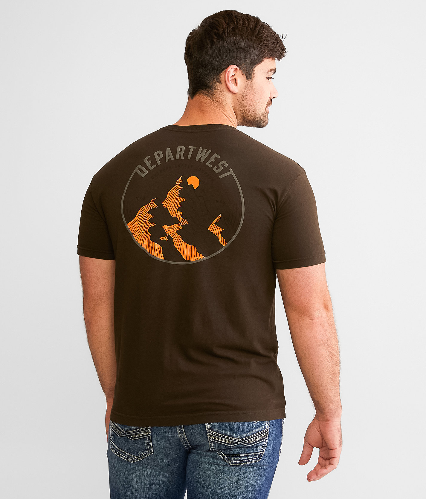 Departwest Sunset Peak T-Shirt - Men's T-Shirts in Espresso