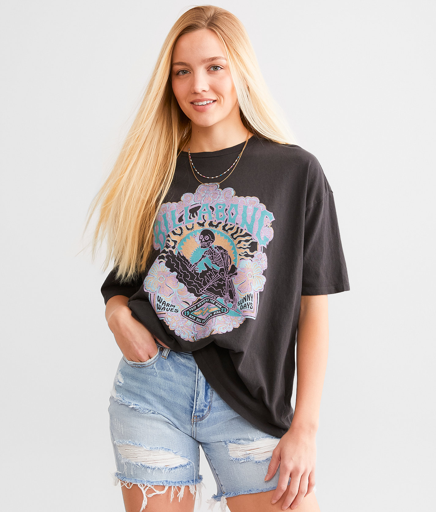 Billabong Warm Waves T-Shirt - Women's T-Shirts in Off Black