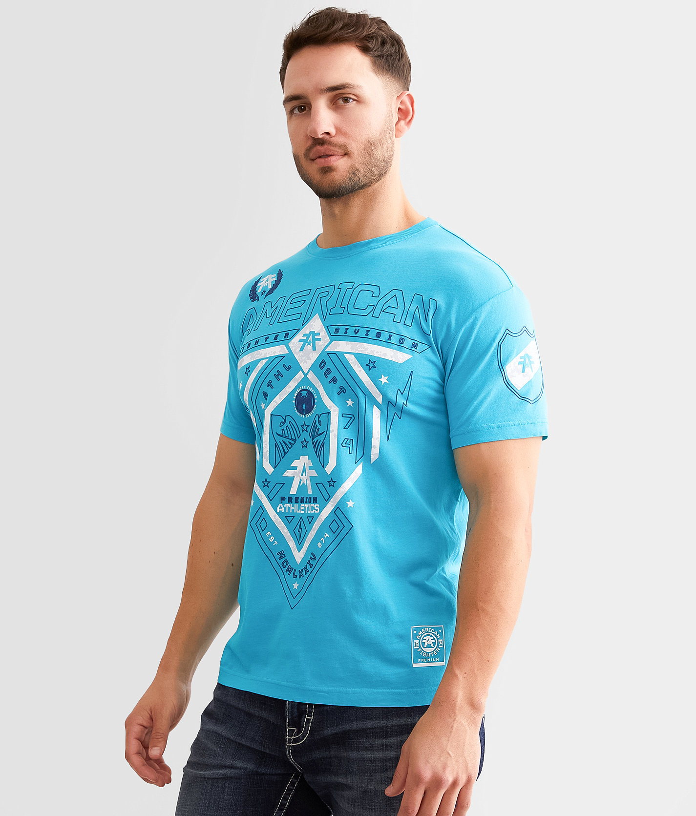 American Fighter Fairbanks T-Shirt - Men's T-Shirts in Blue Bird