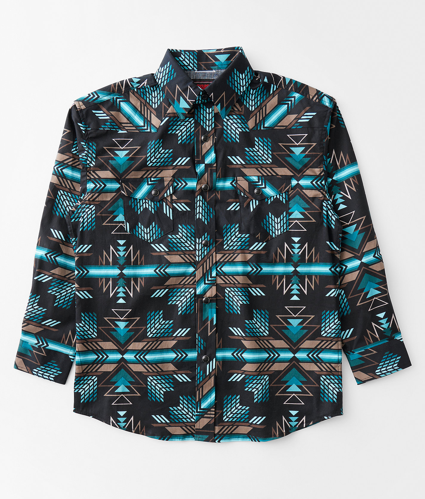 Boys - Rock & Roll Denim Southwestern Stretch Shirt - Boy's Shirts in Black