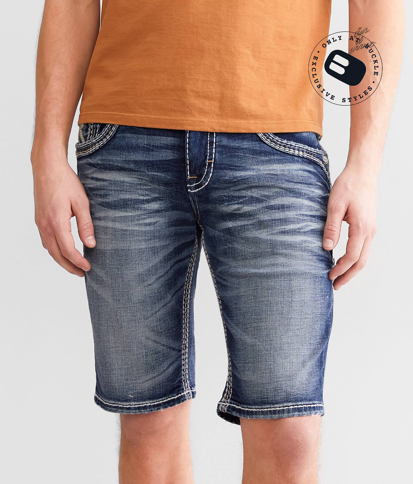 Rock Revival Jailin 12" Stretch Short - Men's Shorts in Jailin H202