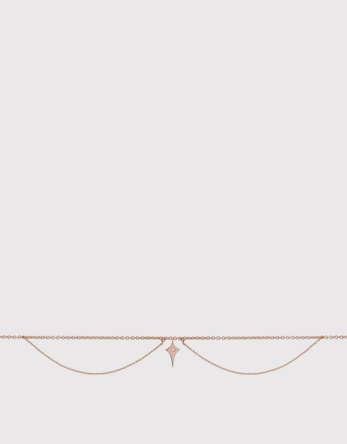 18k Rose Gold Shield Anklet