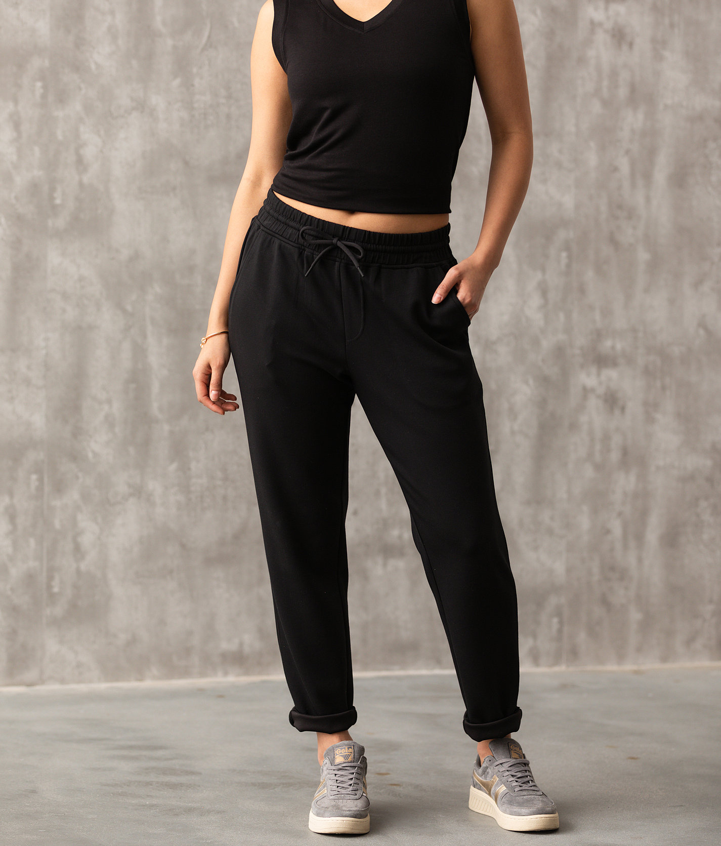 Buckle Black Taper Stretch Pant - Women's Activewear in Black