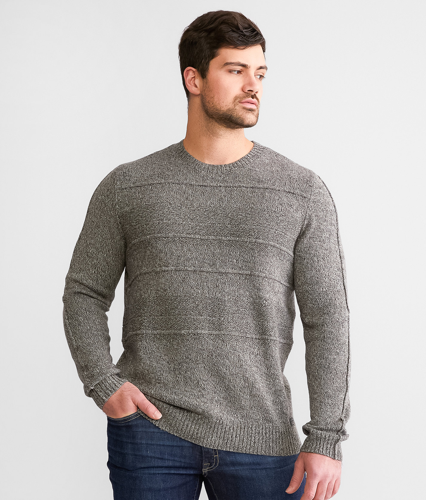 Outpost Makers Mixed Yarn Sweater - Men's Sweaters in Grey Heather