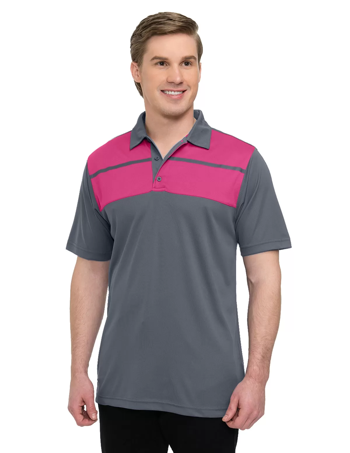 Tri Mountain K025 Streak Men'S 5 Oz. 100% Polyester Mini-Pique Polo