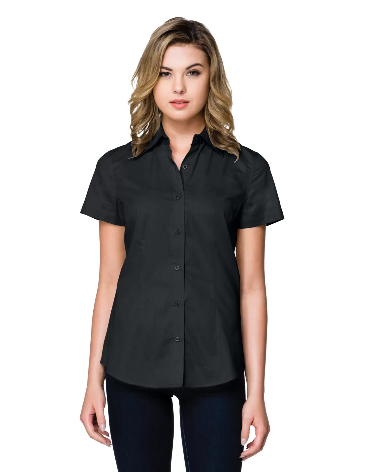 Tri Mountain Wl700Ss Lady Regal Short Sleeve Twill Woven Shirt