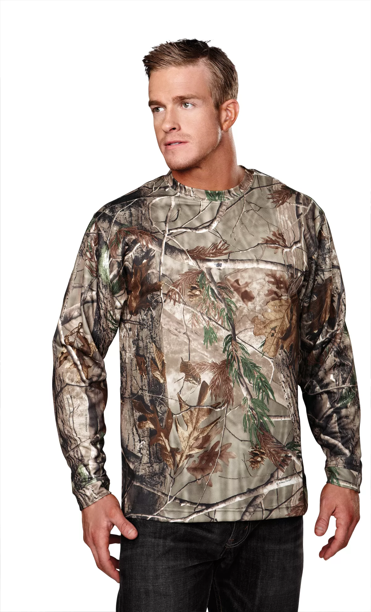 Tri Mountain 622C Force Camo Polyester Mesh Long Sleeve Shirt