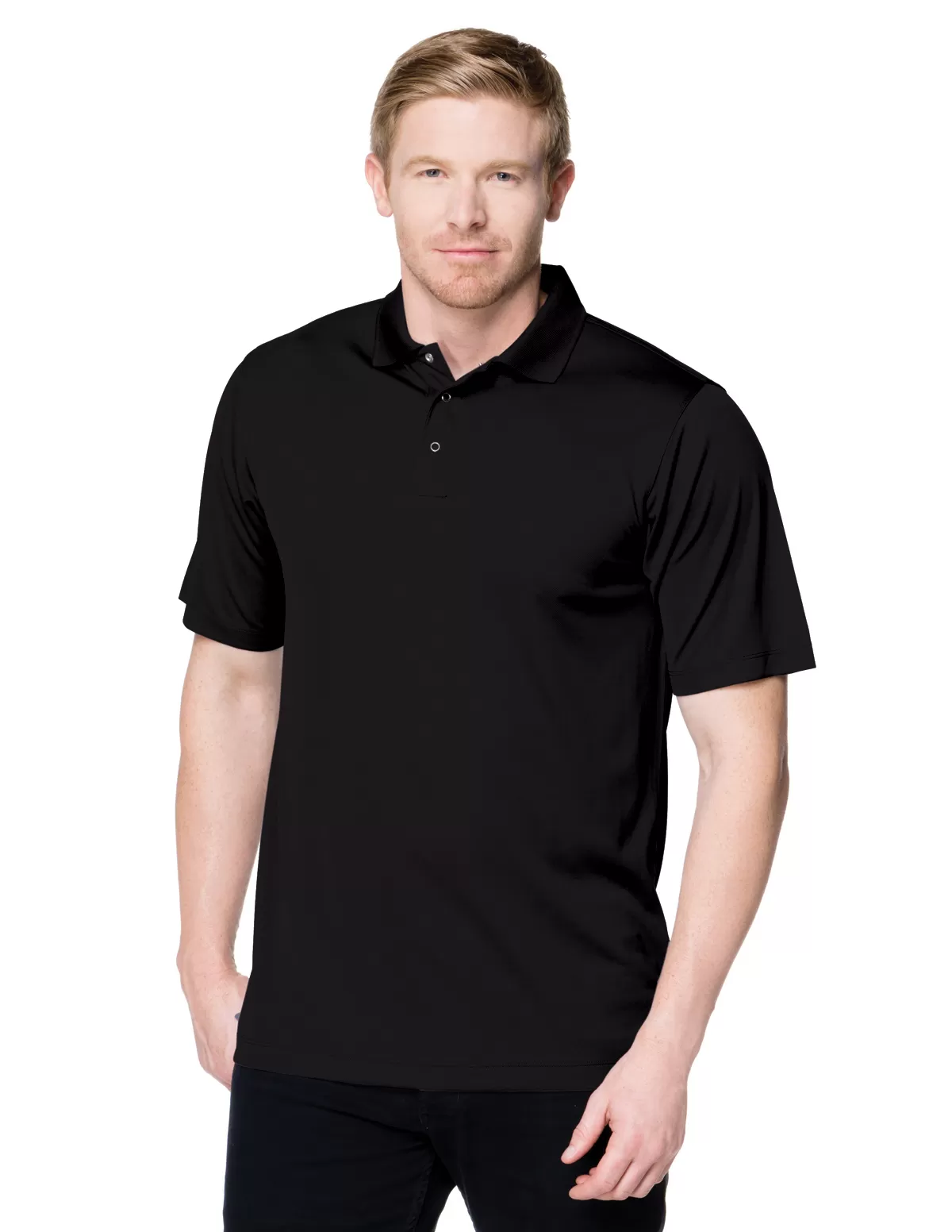 Tri Mountain K022 Vital Snap Mini-Pique Short Sleeve Polo