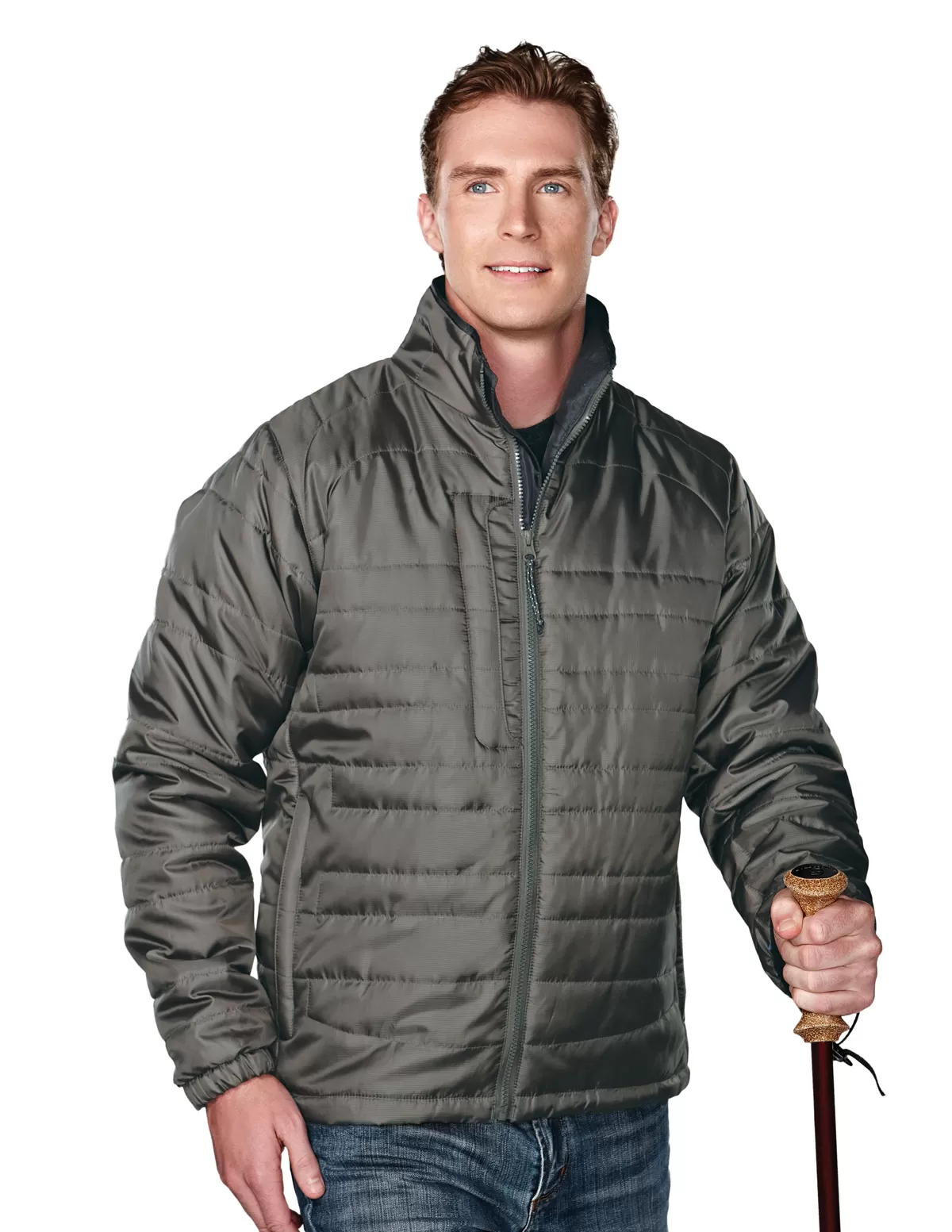 Tri Mountain 8255 Brooklyn Rib-Stop Long Sleeve Quilt Jacket