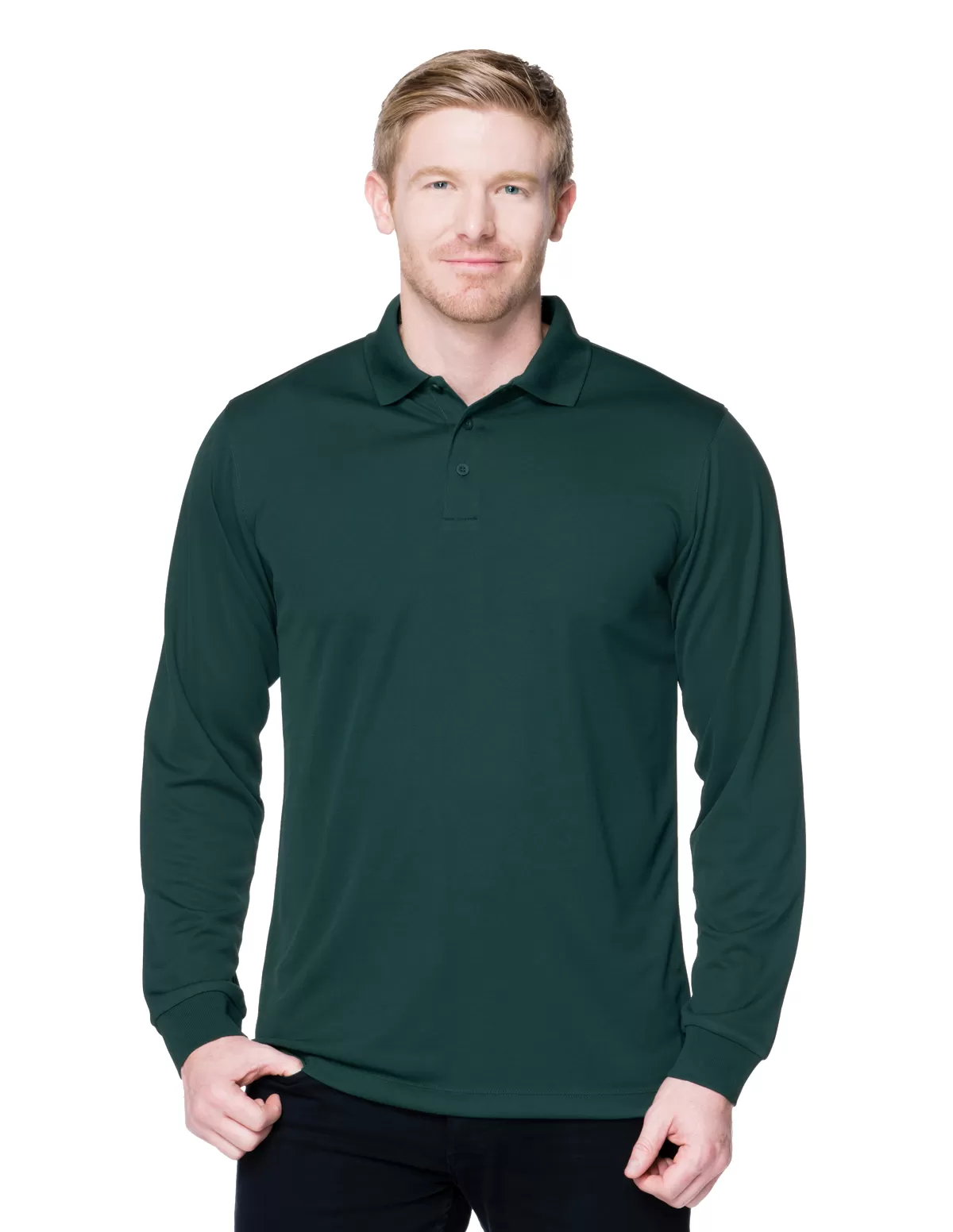 Tri Mountain K020Ls Vital Long Sleeve 100% Polyester Mini-Pique Polo