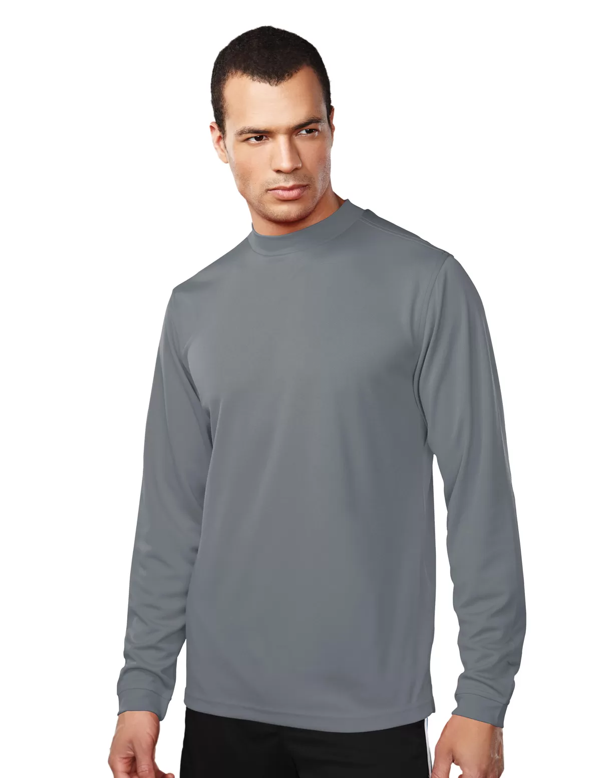 Tri Mountain 626 Heron Men'S Long Sleeve Knit Mock Neck Shirt