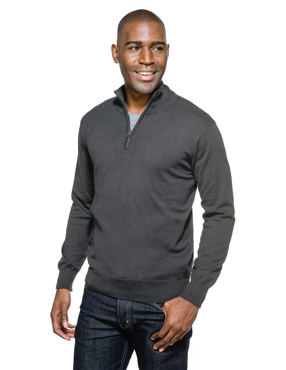 Tri Mountain Sw941 Quentin Men'S Fine Gauge 1/4-Zip Sweater