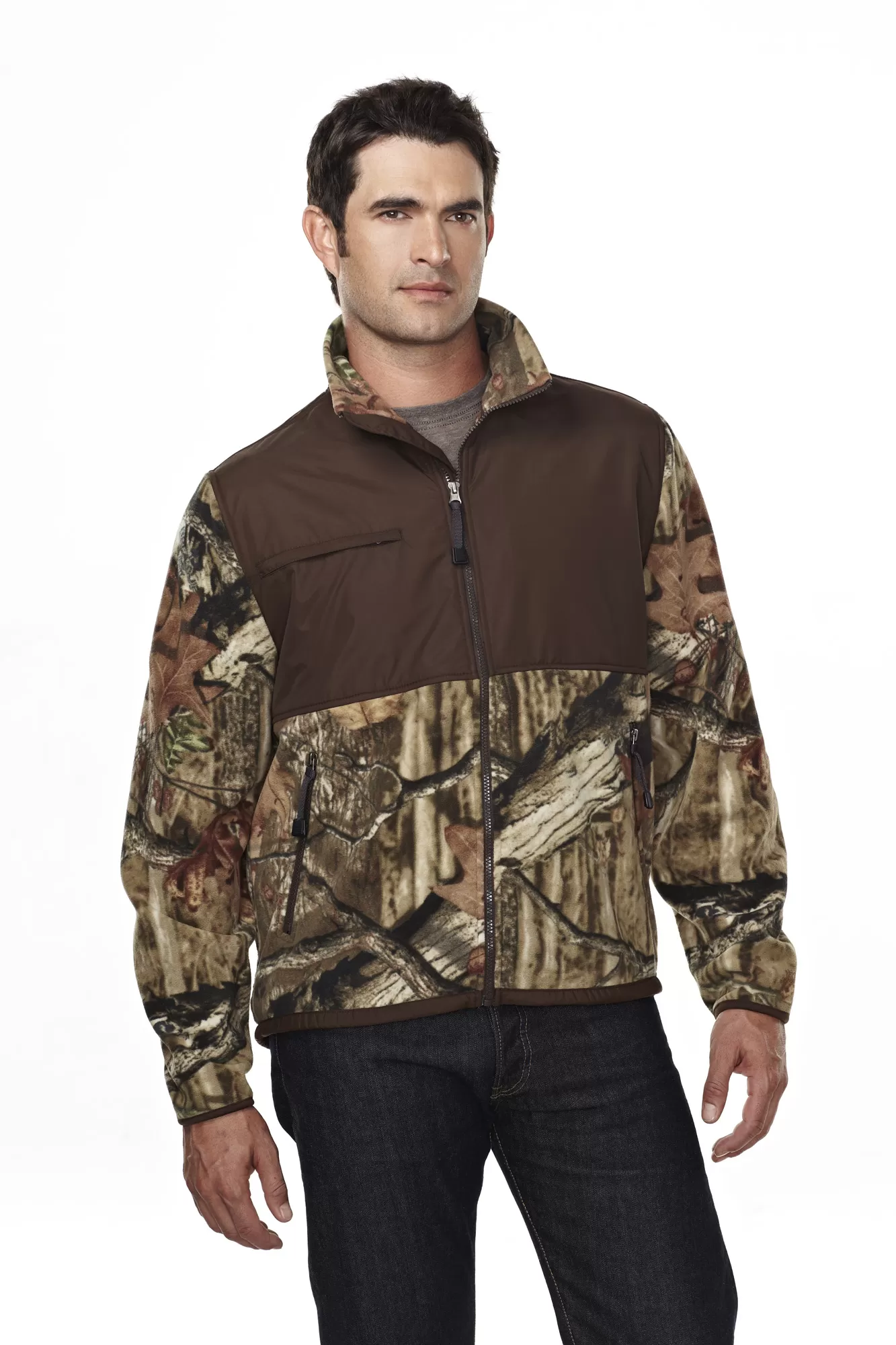 Tri Mountain 7450C Frontiersman Camo Men'S Anti Pilling Fleece Jacket